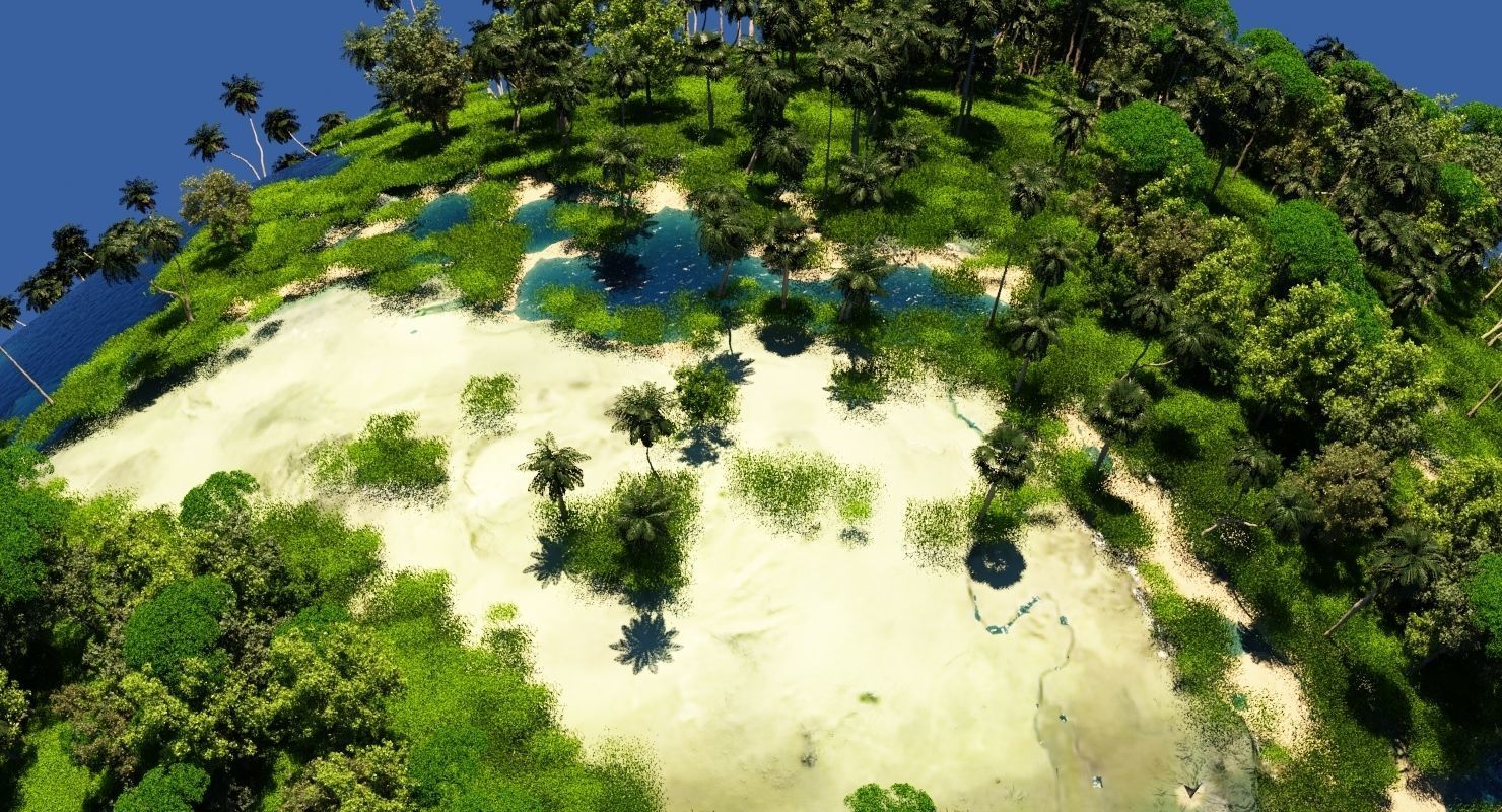 Green Earth Globe 3D model_8