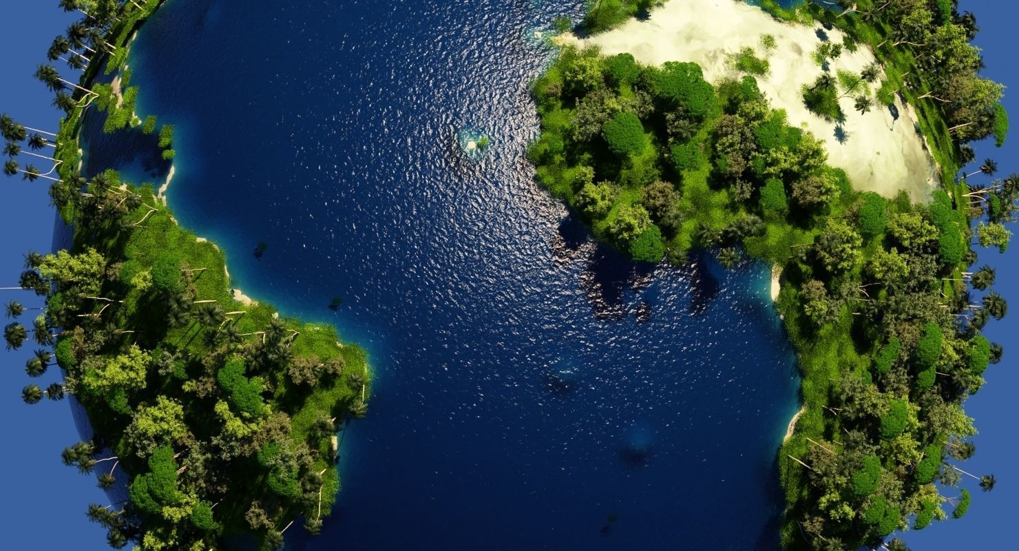 Green Earth Globe 3D model_10