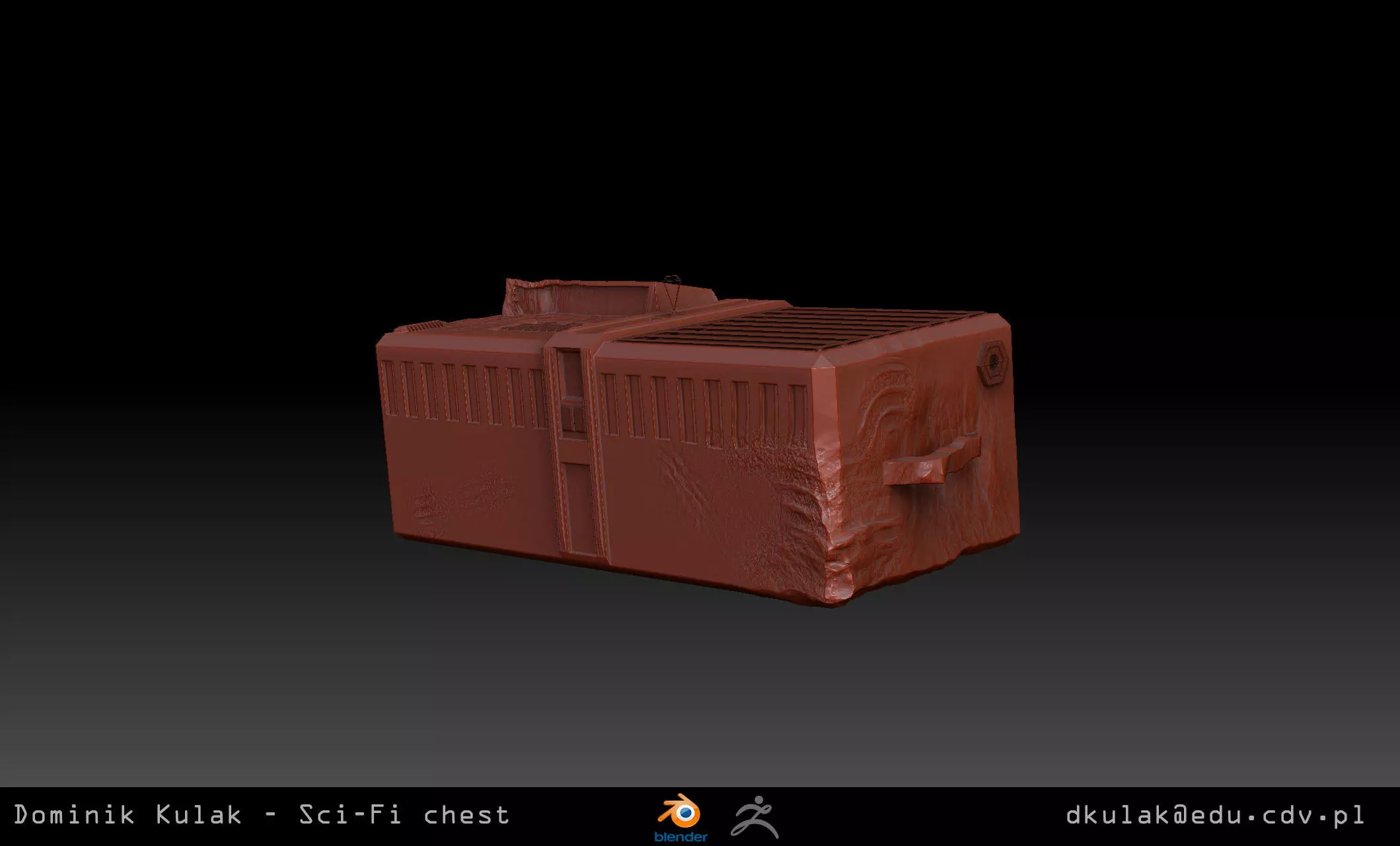 Sci-Fi chest Free 3D model