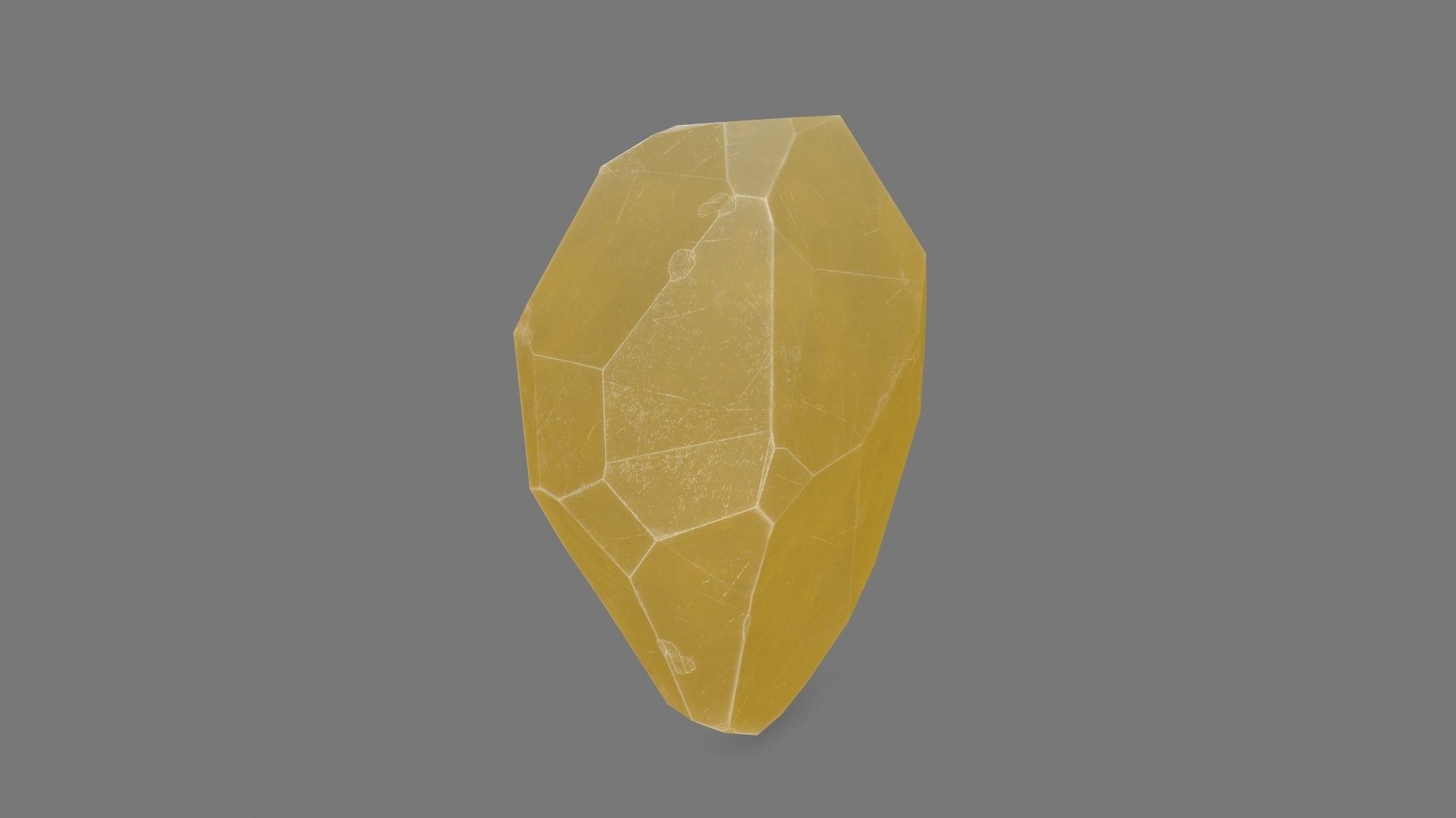 Crystal quartz Low-poly 3D model_4