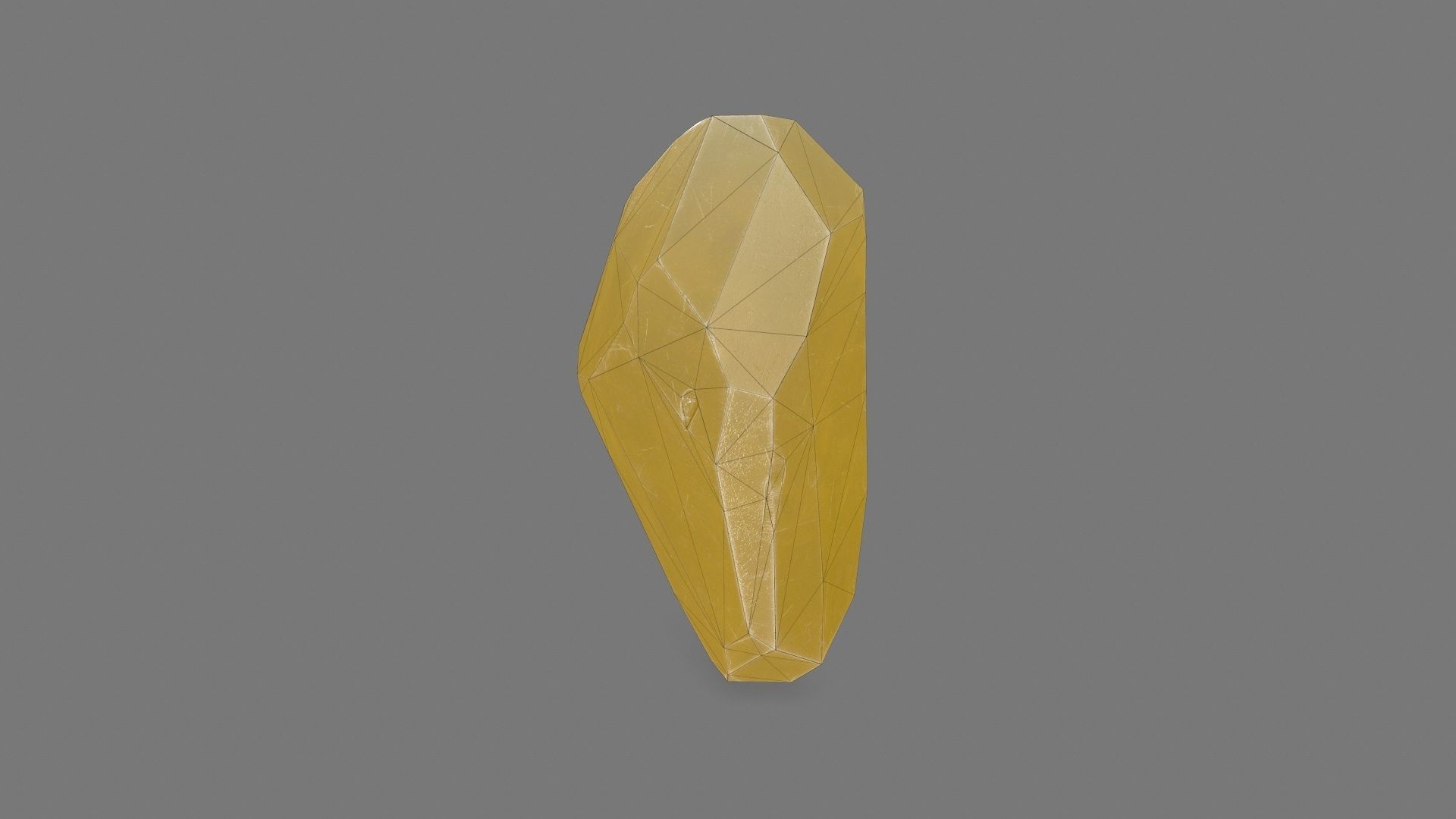 Crystal quartz Low-poly 3D model_1
