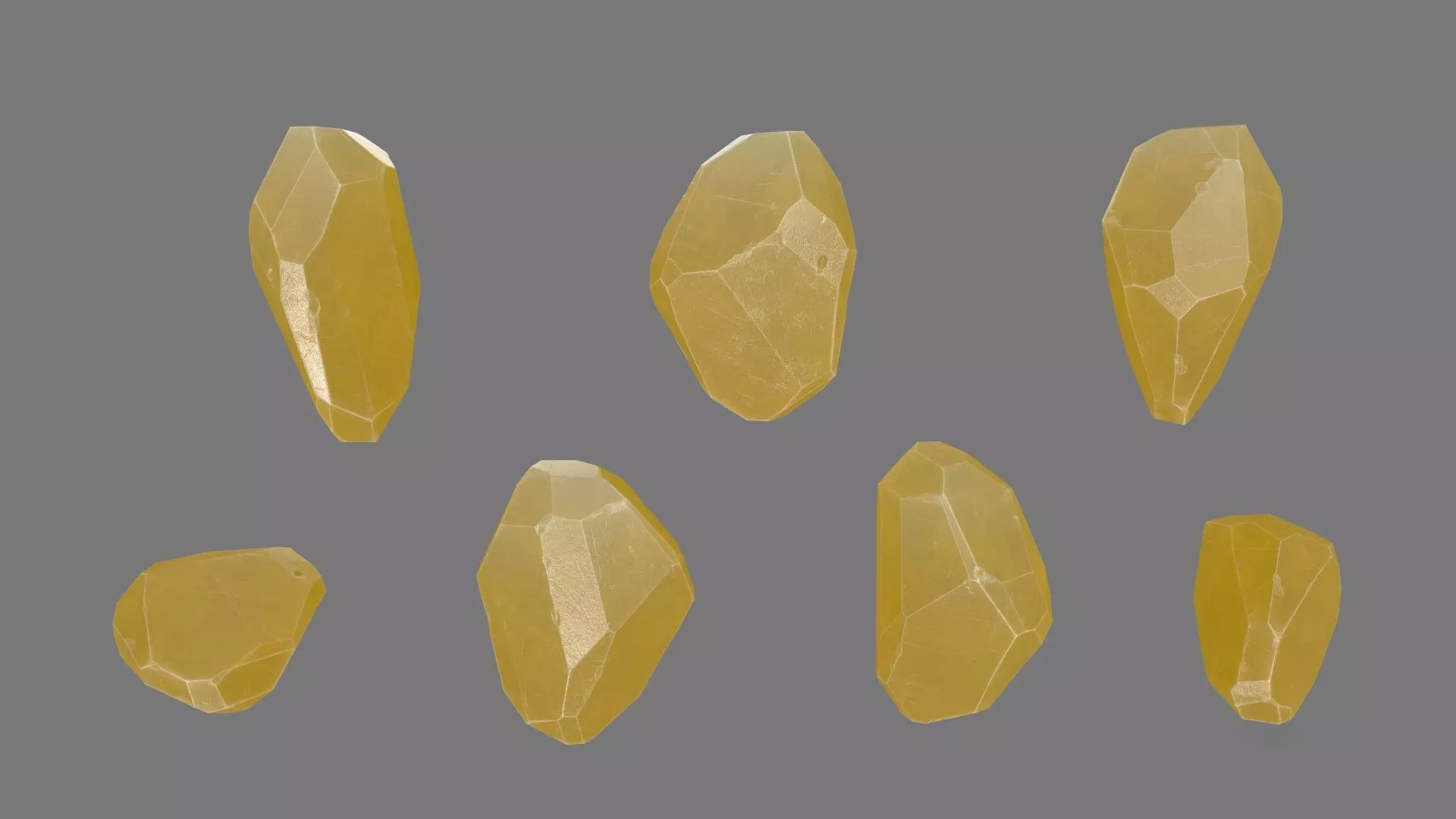 Crystal quartz Low-poly 3D model_0