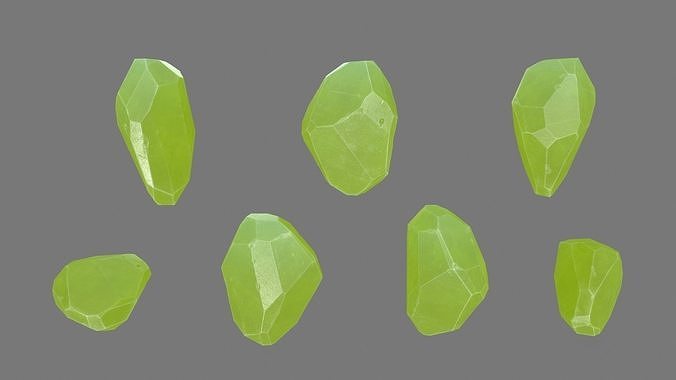 Crystal stone Low-poly 3D model