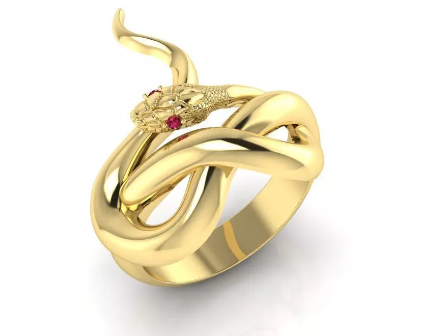 beautiful ring snake 3D print model