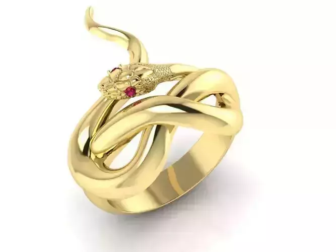 beautiful  ring snake   3D print model