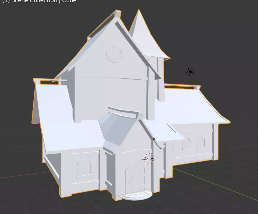 Low Poly fantasy Medieval House blender Low-poly 3D model