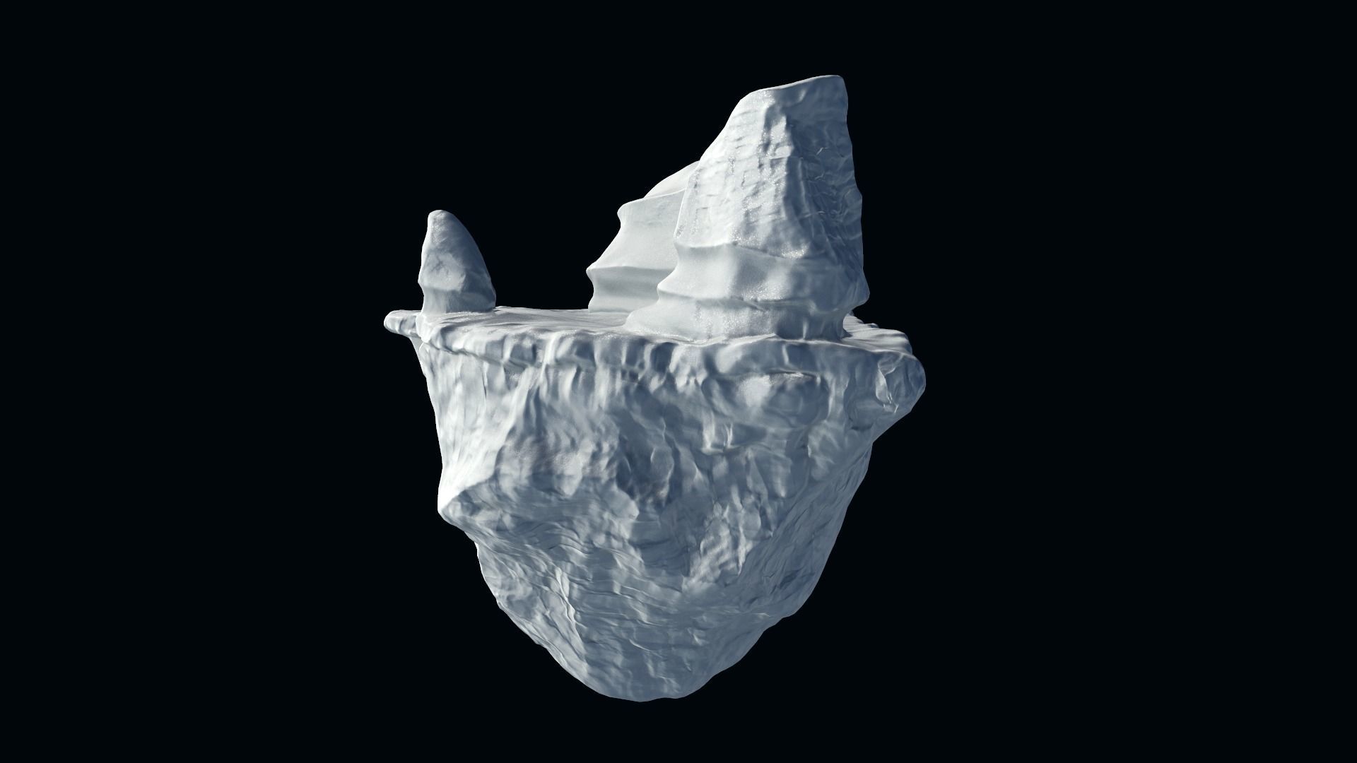 Icebergs collection iceberg floating in ocean Low-poly 3D model_49