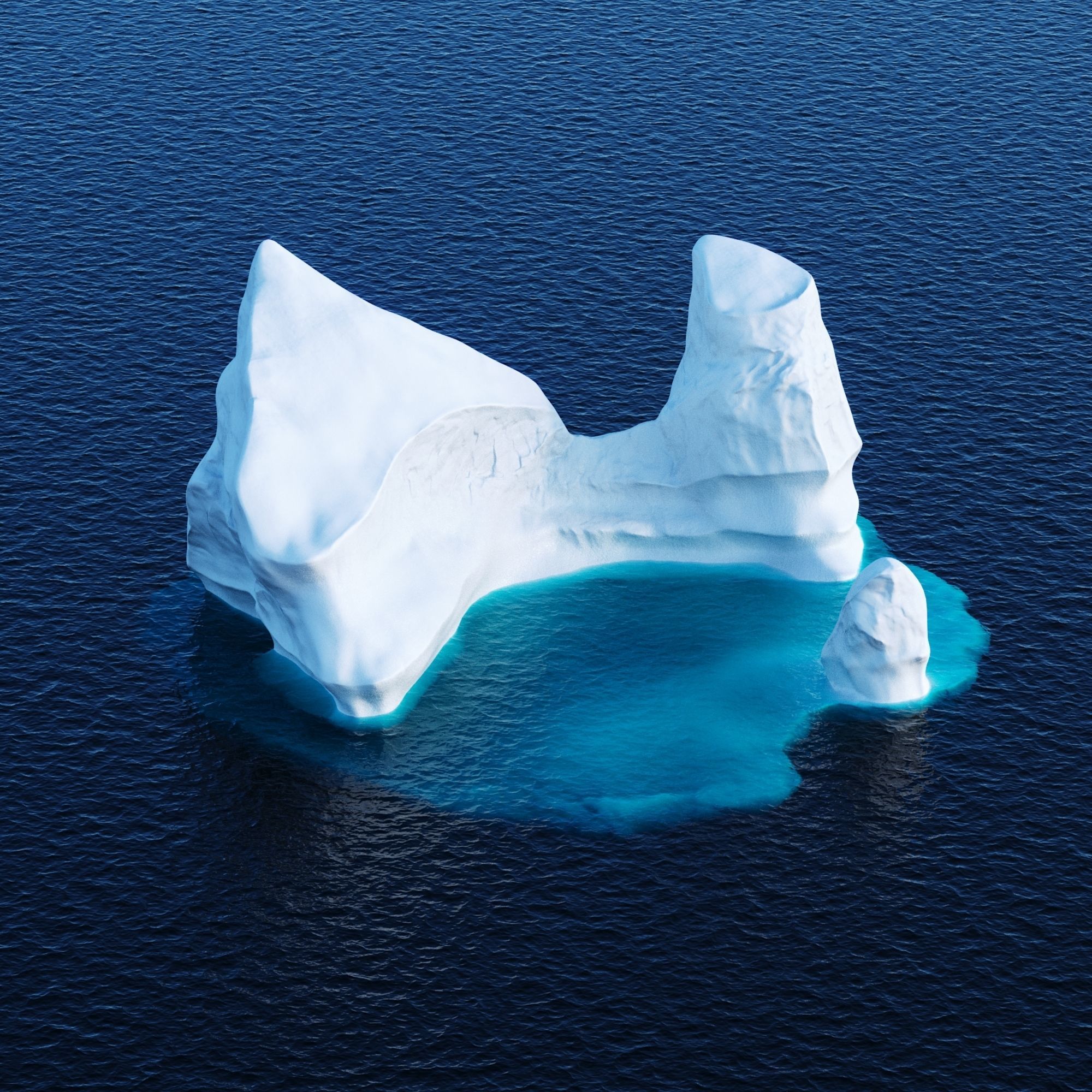 Icebergs collection iceberg floating in ocean Low-poly 3D model_19