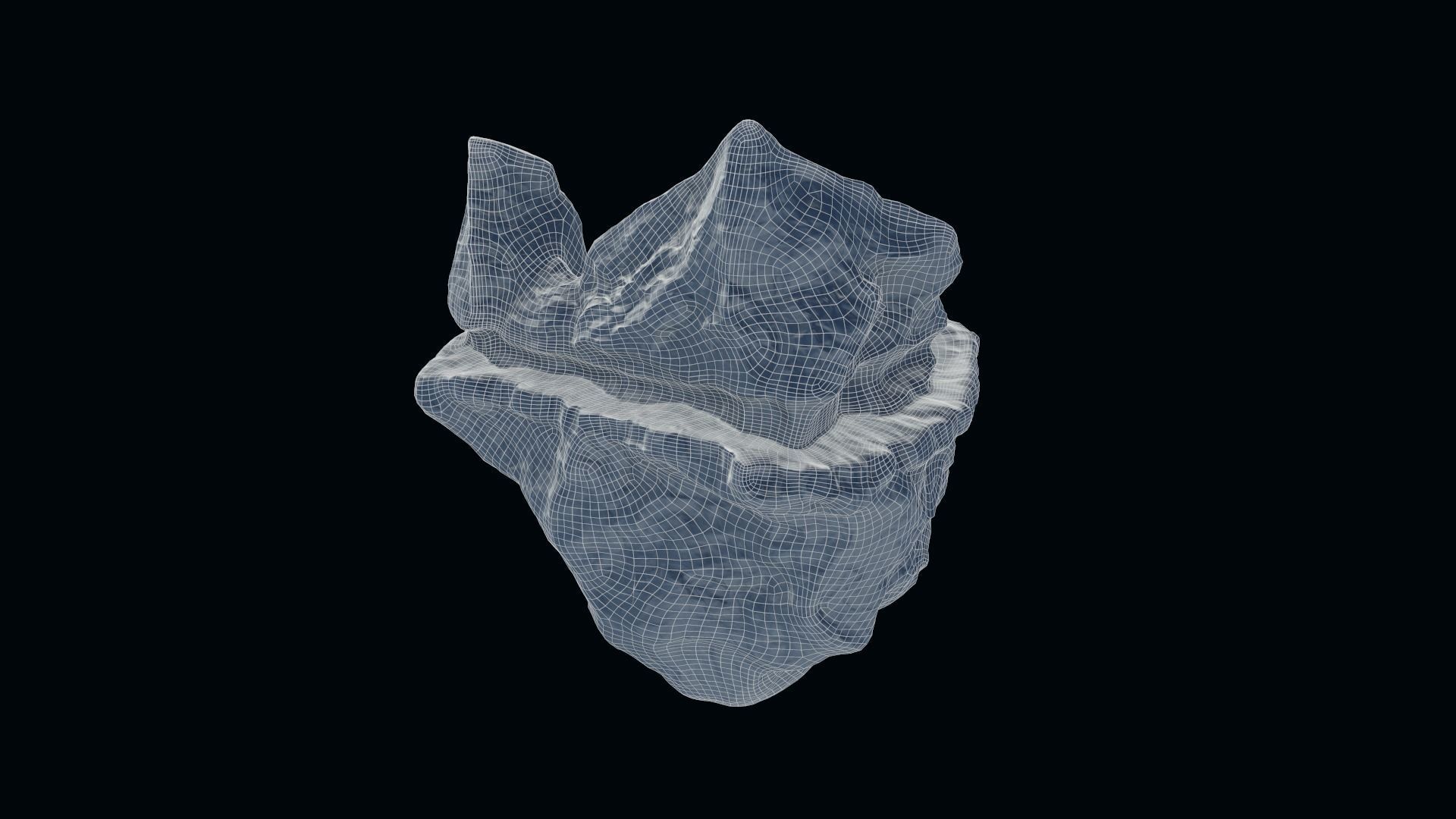 Icebergs collection iceberg floating in ocean Low-poly 3D model_54