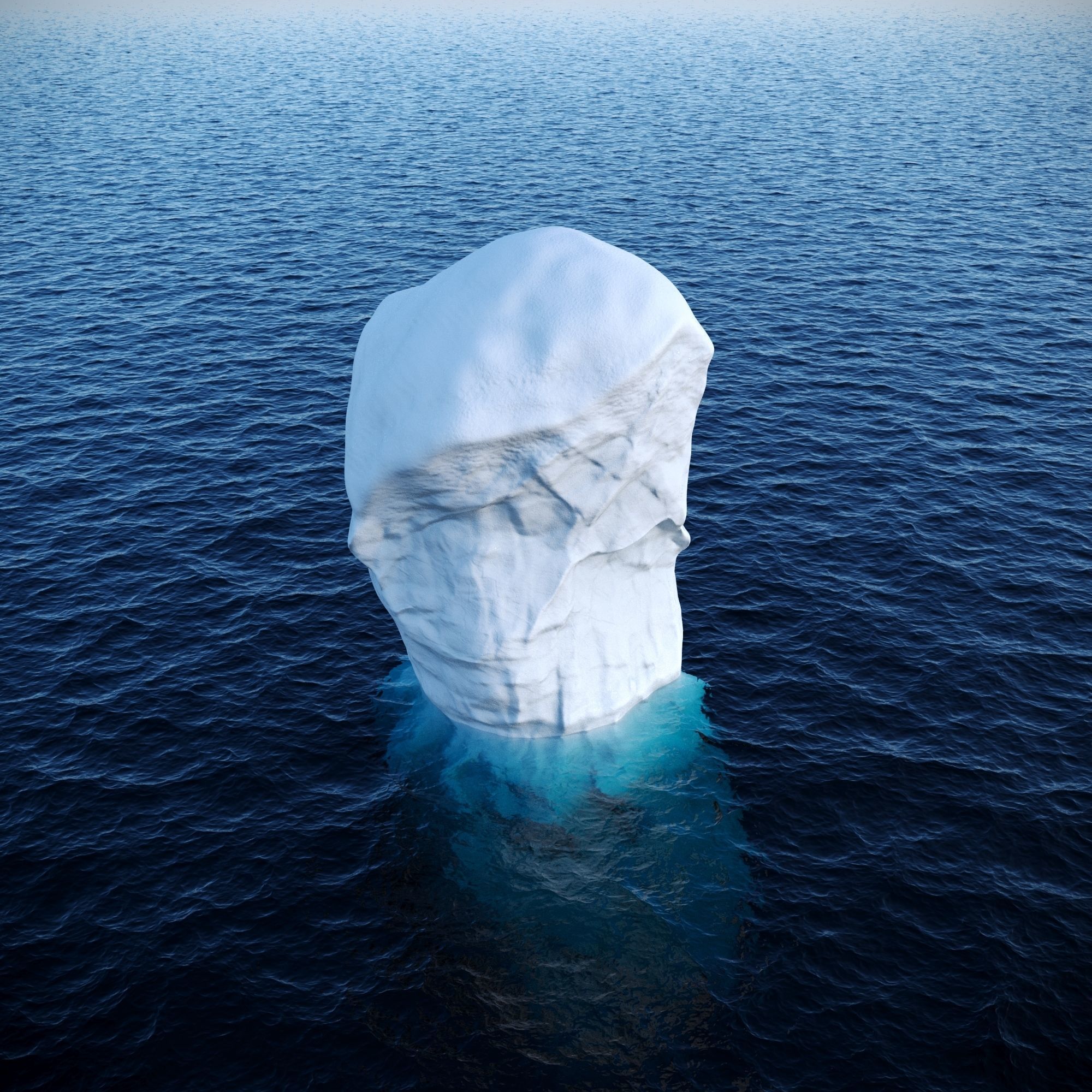 Icebergs collection iceberg floating in ocean Low-poly 3D model_11