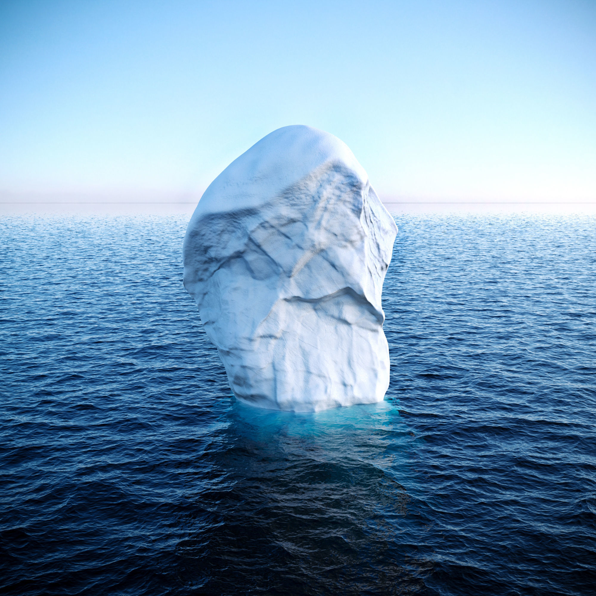 Icebergs collection iceberg floating in ocean Low-poly 3D model_4