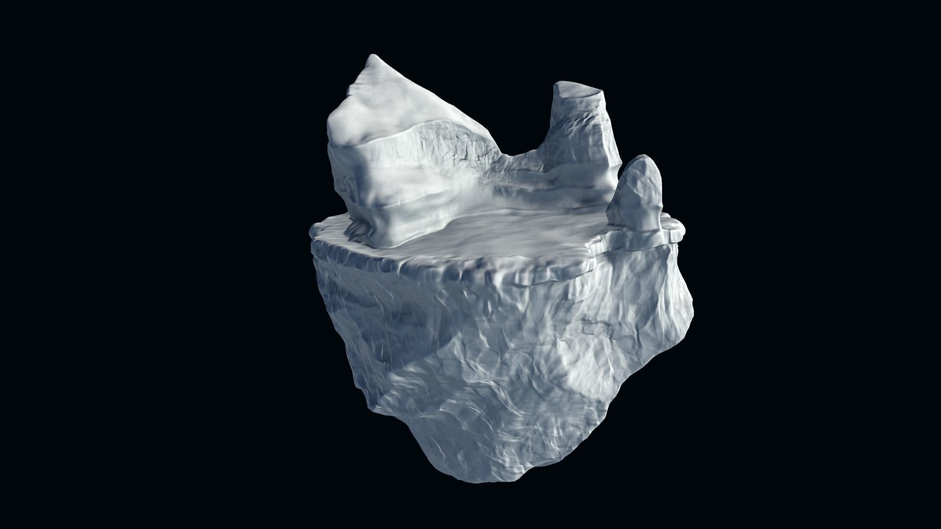 Icebergs collection iceberg floating in ocean Low-poly 3D model_46