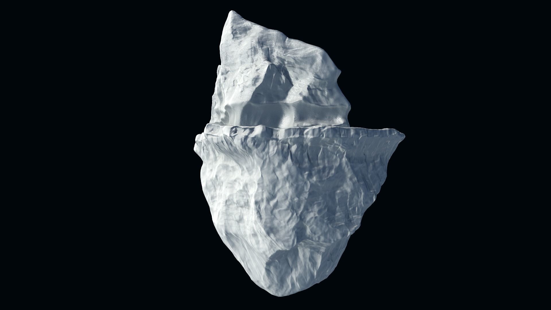 Icebergs collection iceberg floating in ocean Low-poly 3D model_48