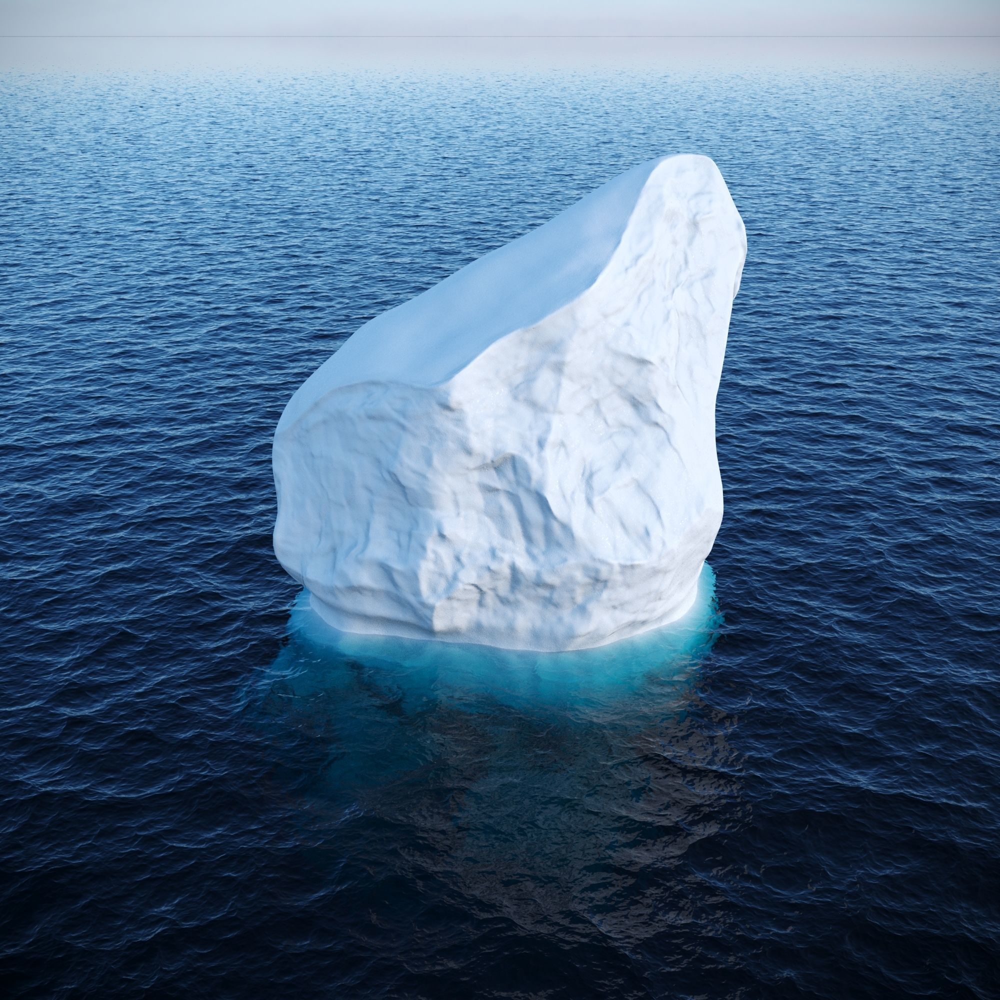 Icebergs collection iceberg floating in ocean Low-poly 3D model_18