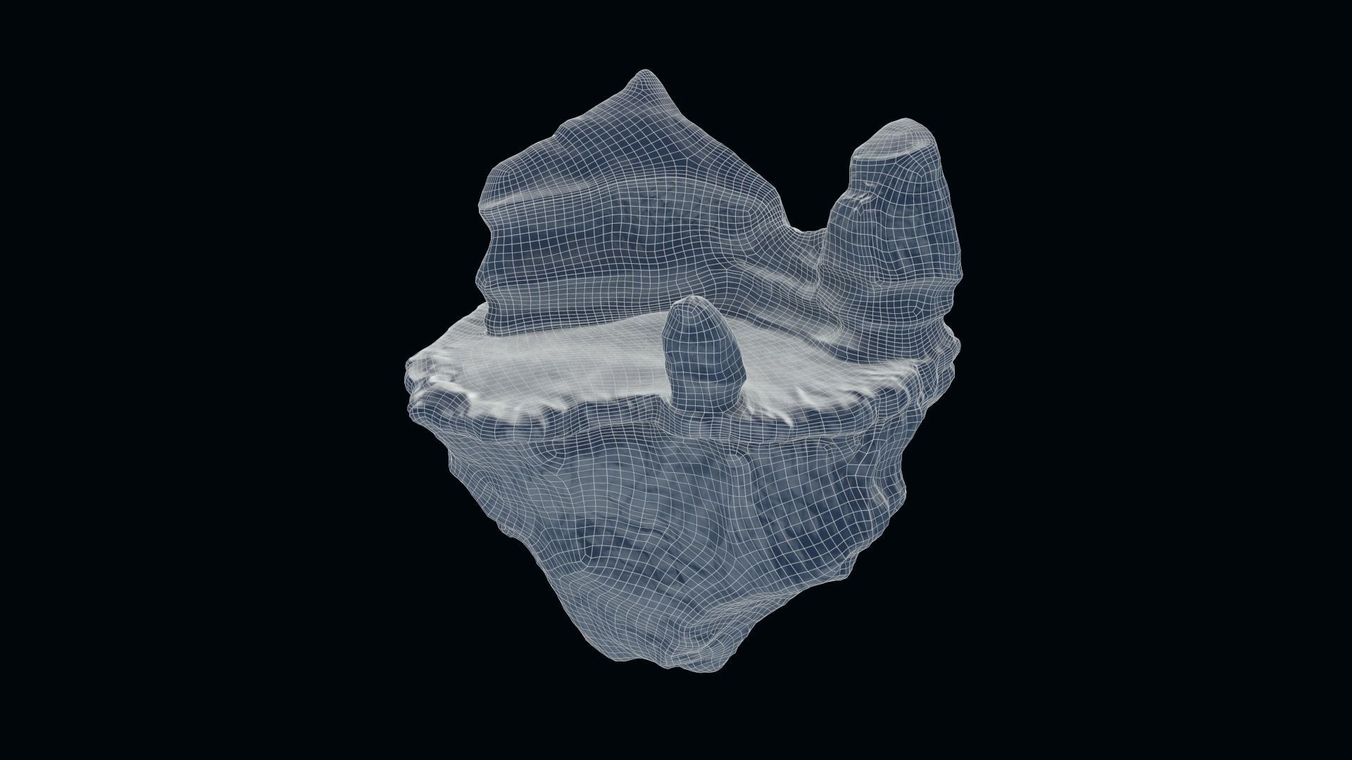 Icebergs collection iceberg floating in ocean Low-poly 3D model_52