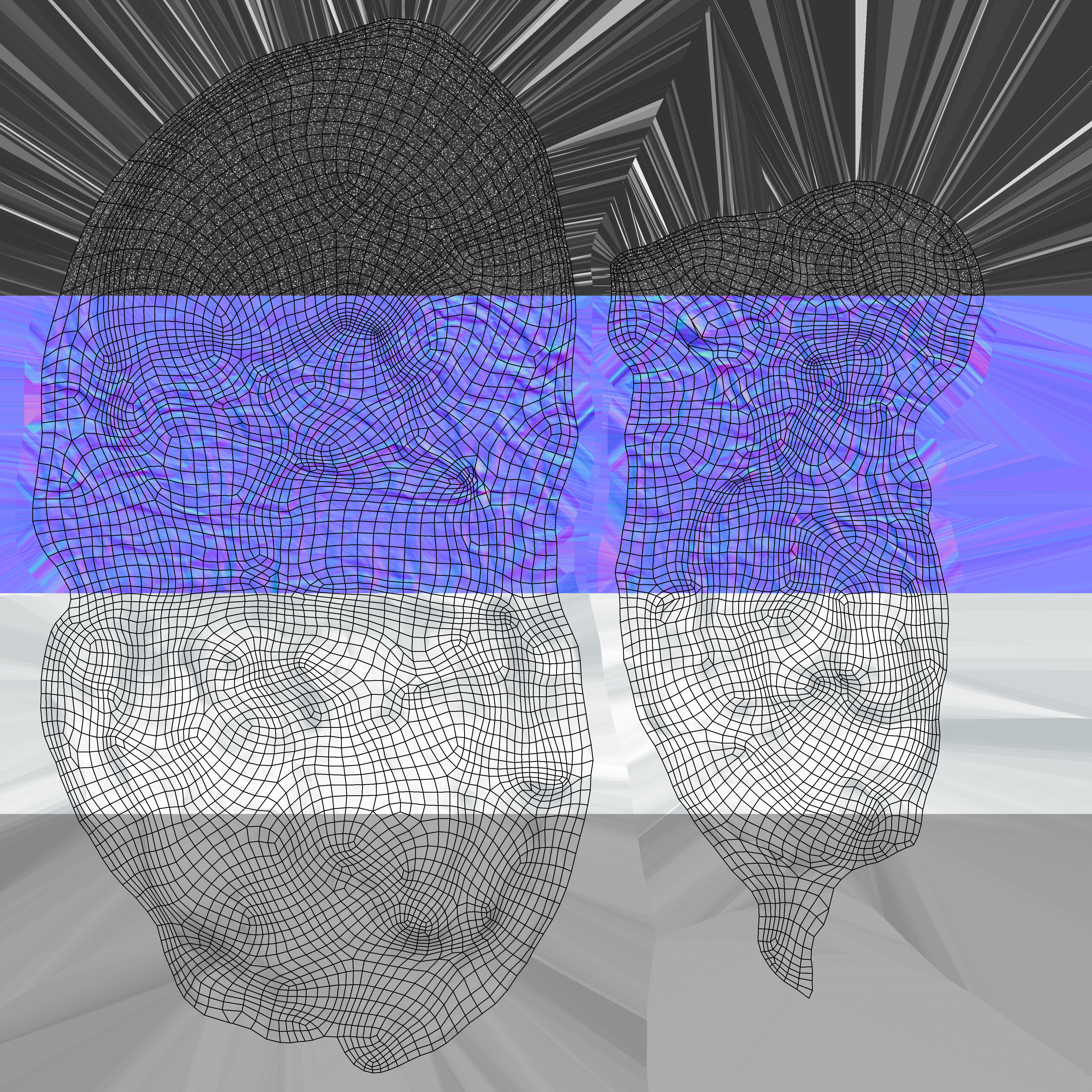 Icebergs collection iceberg floating in ocean Low-poly 3D model_55