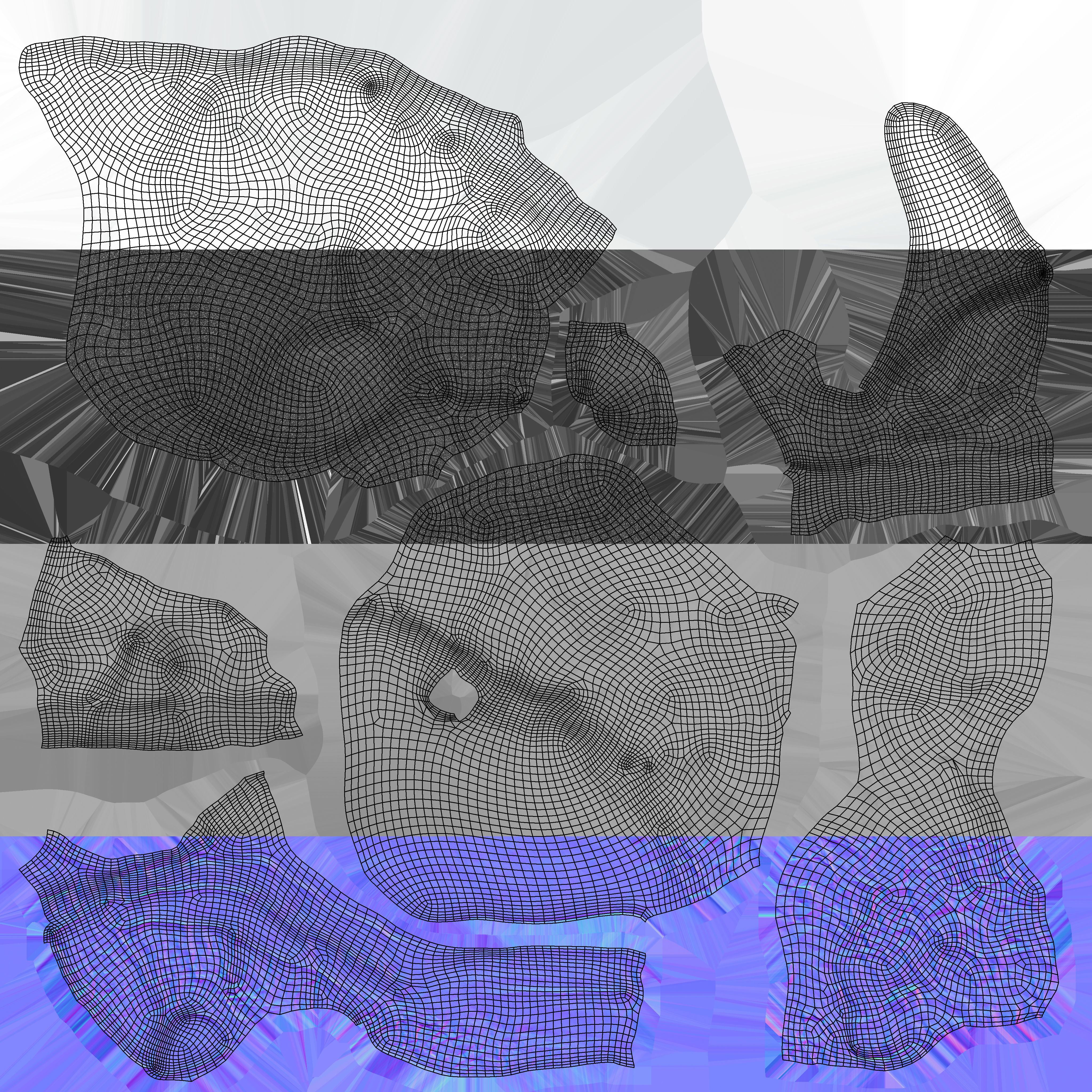 Icebergs collection iceberg floating in ocean Low-poly 3D model_57