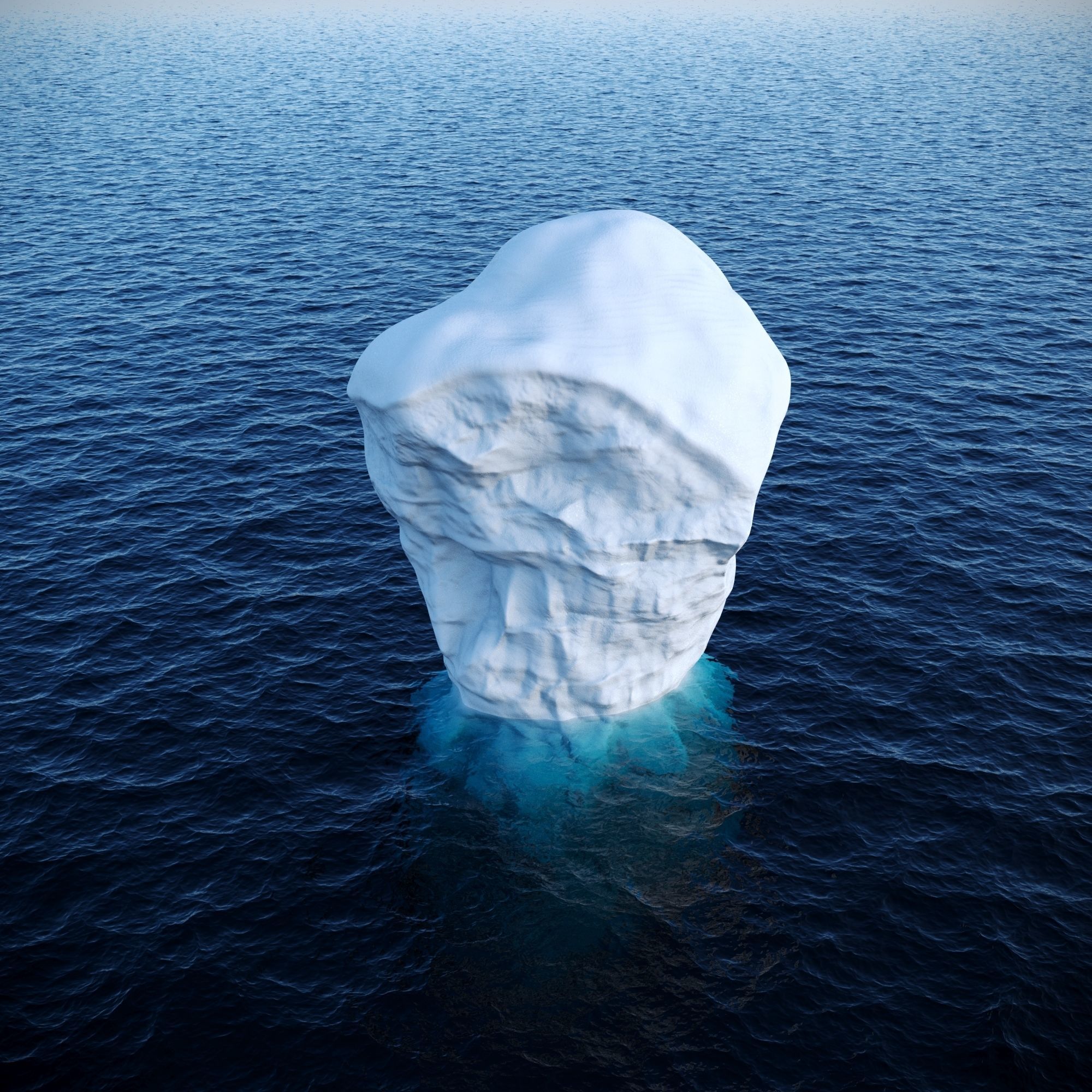 Icebergs collection iceberg floating in ocean Low-poly 3D model_10