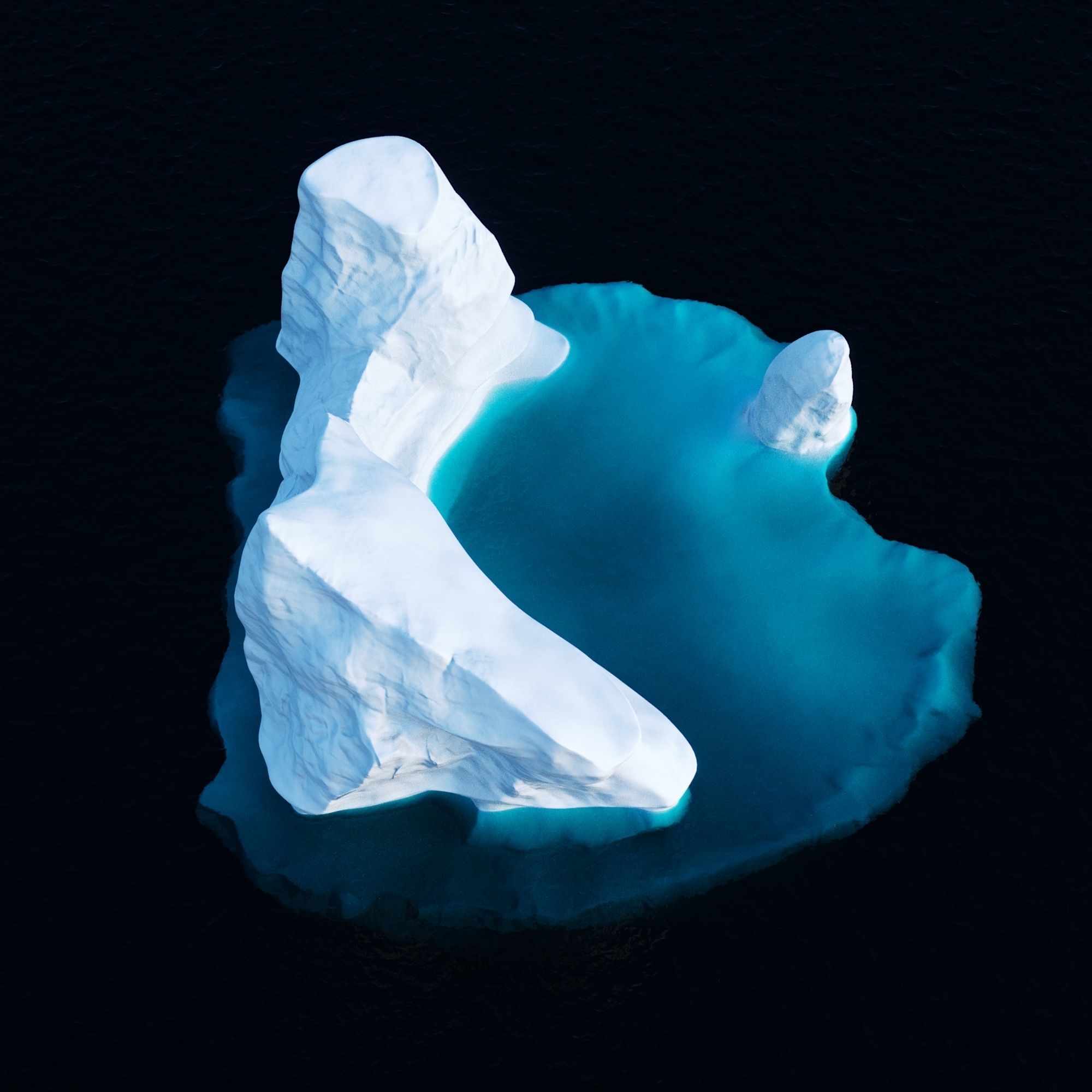 Icebergs collection iceberg floating in ocean Low-poly 3D model_20