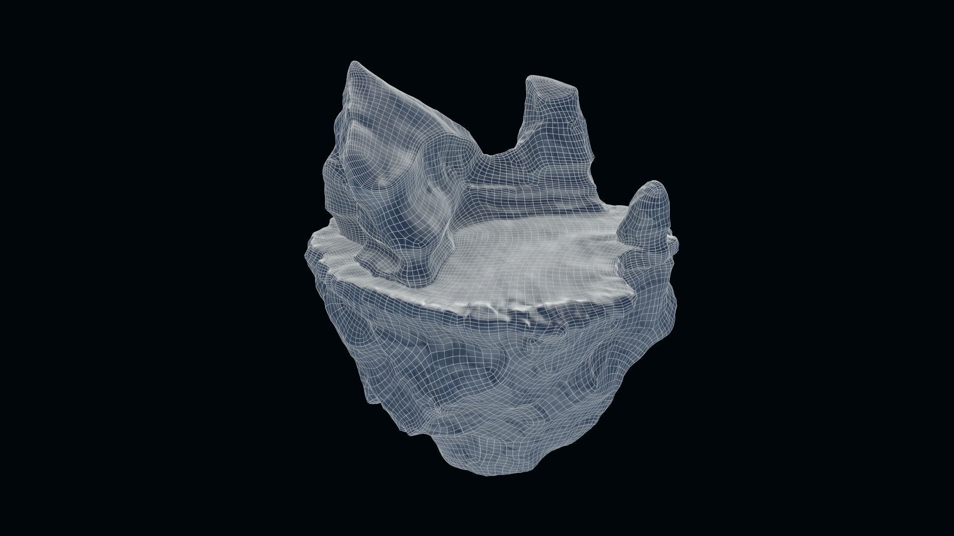 Icebergs collection iceberg floating in ocean Low-poly 3D model_53