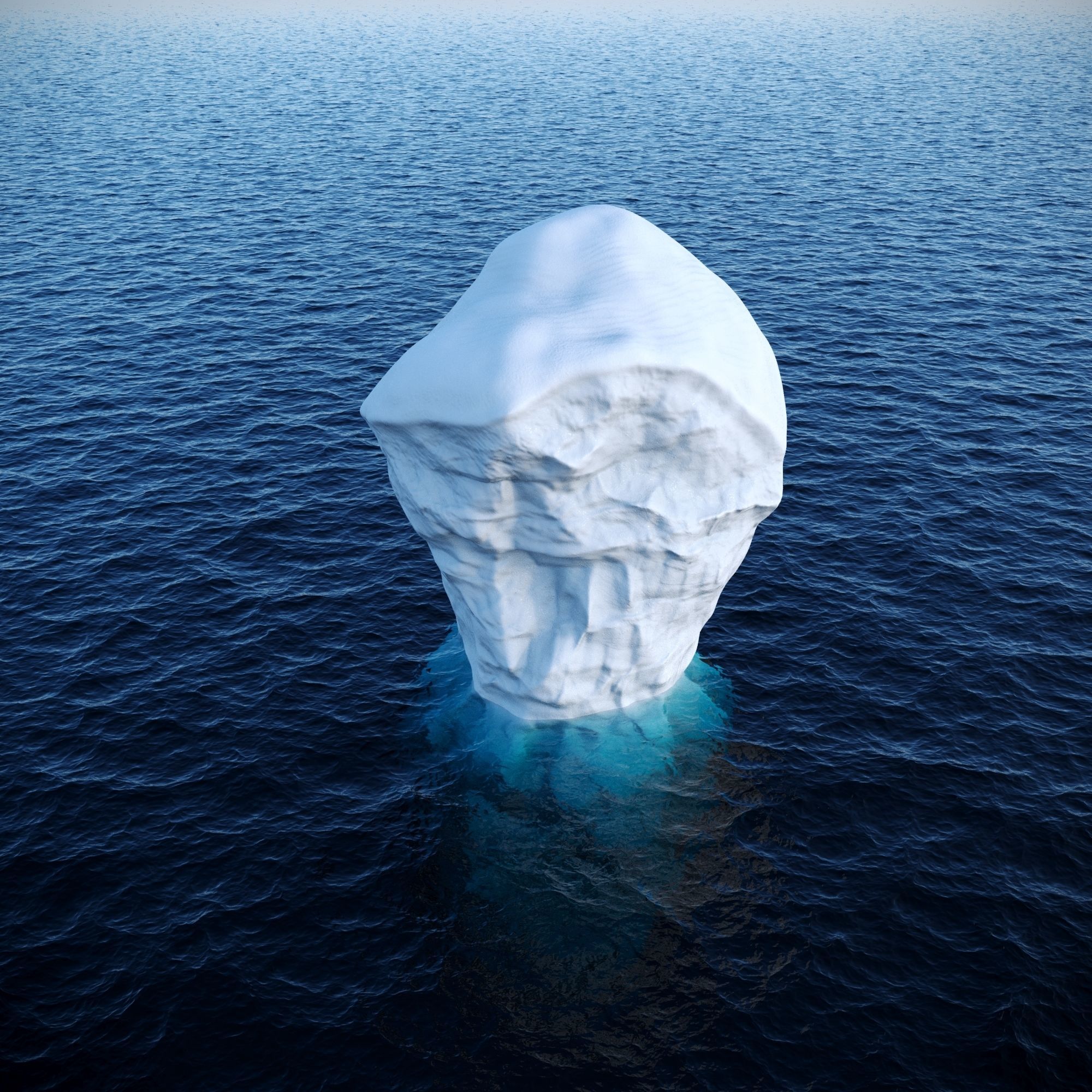 Icebergs collection iceberg floating in ocean Low-poly 3D model_9