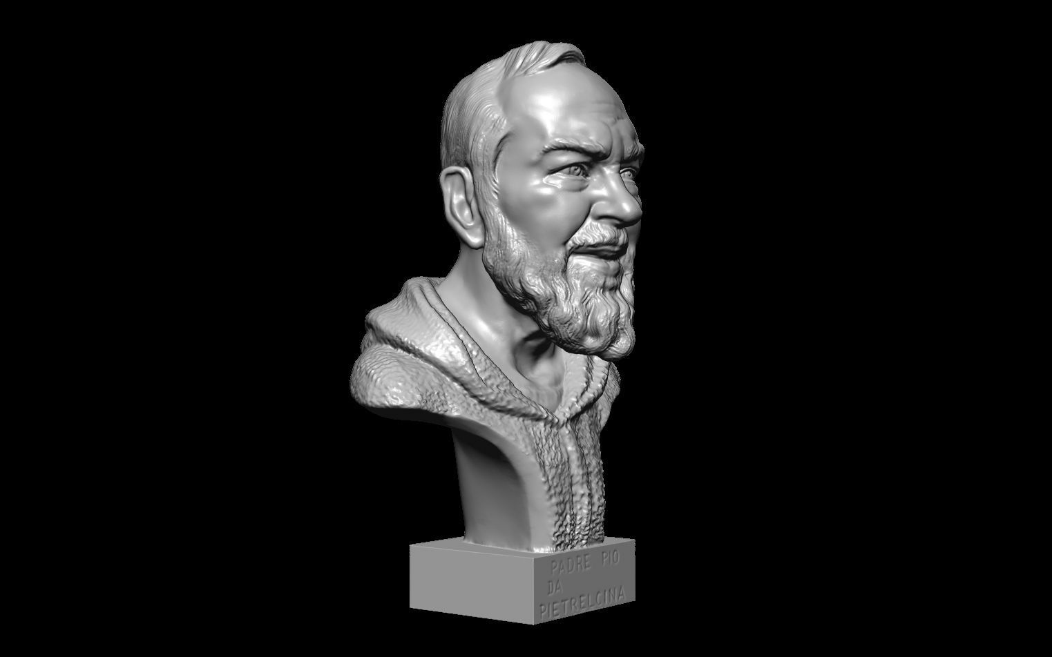 padre pio da Petrelcina 3D print model_5
