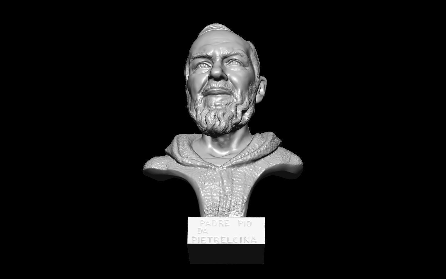 padre pio da Petrelcina 3D print model_8