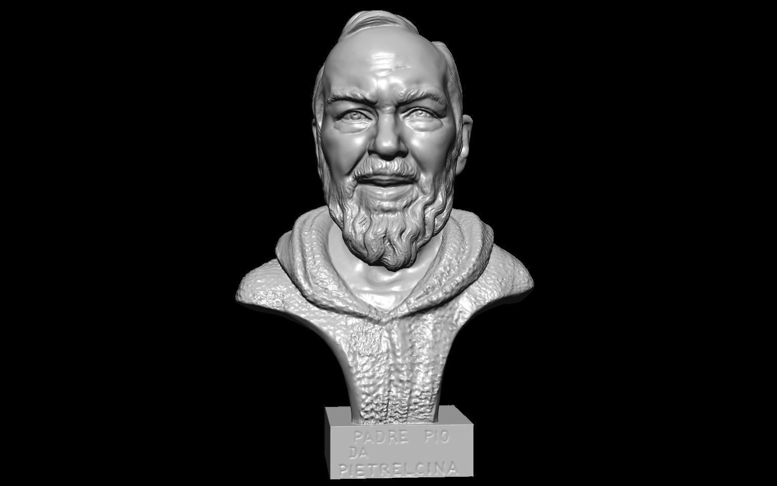 padre pio da Petrelcina 3D print model_14