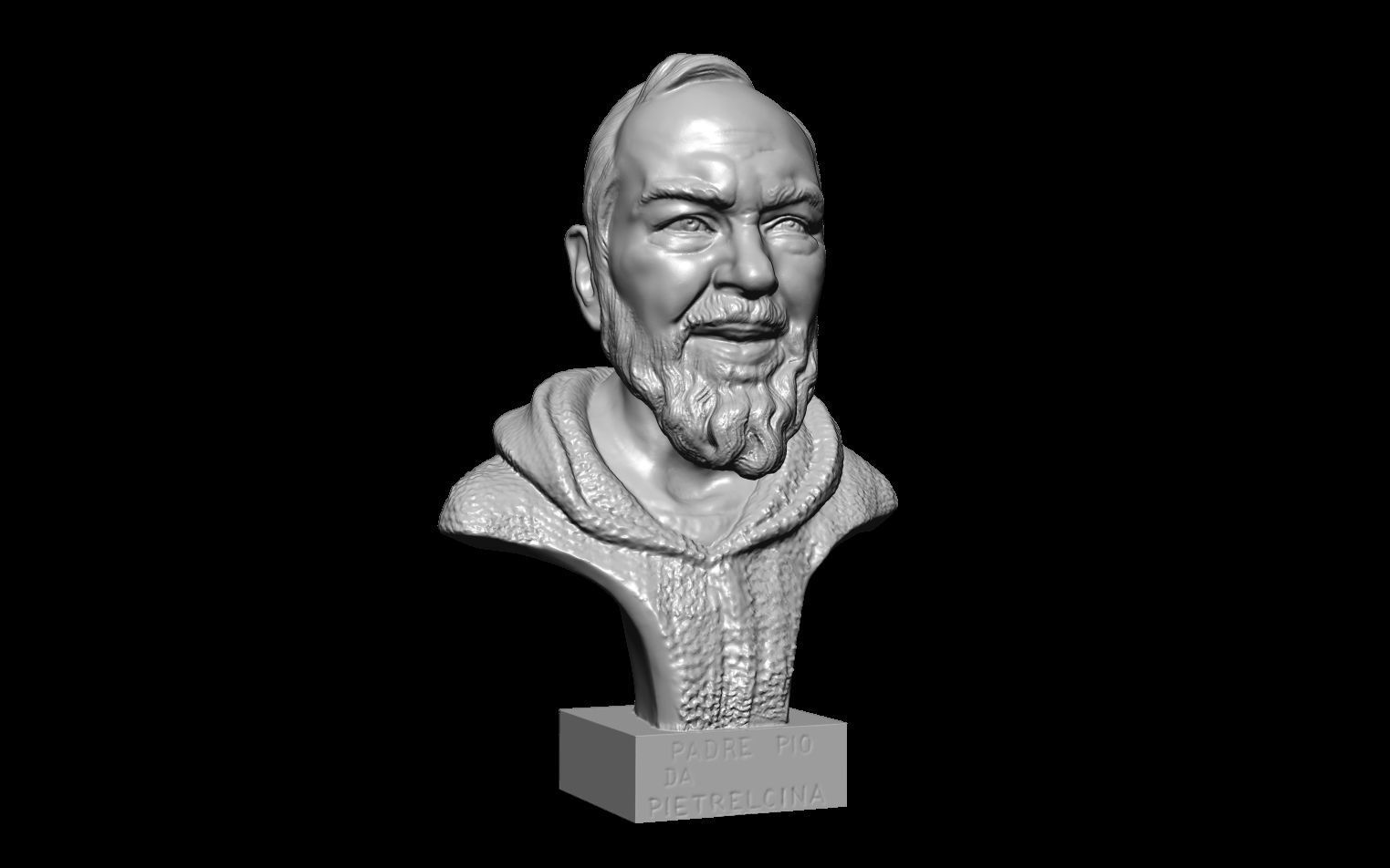 padre pio da Petrelcina 3D print model_7