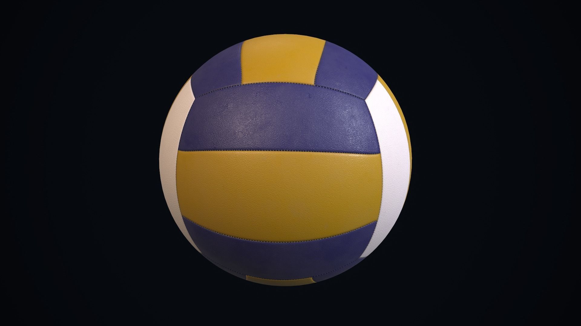 Volleyball ball Low-poly 3D model_9