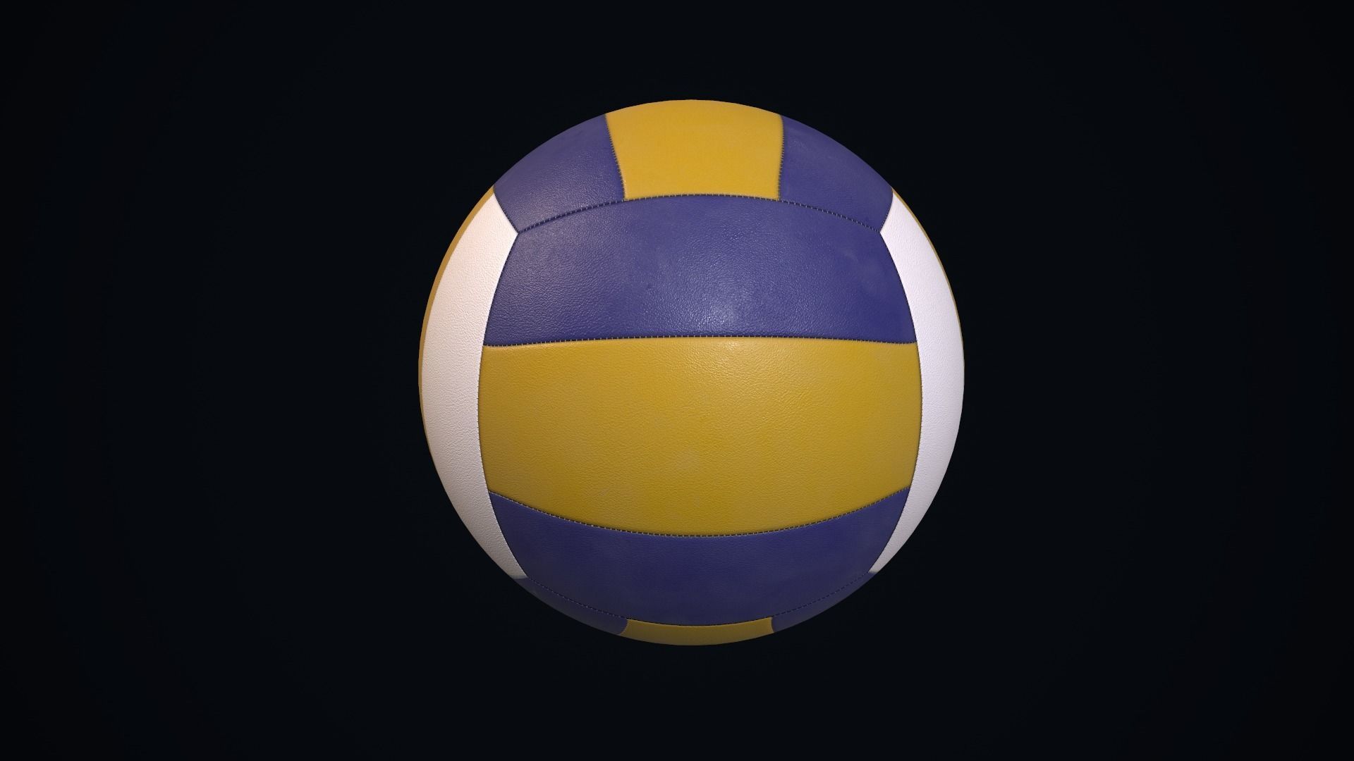 Volleyball ball Low-poly 3D model_6