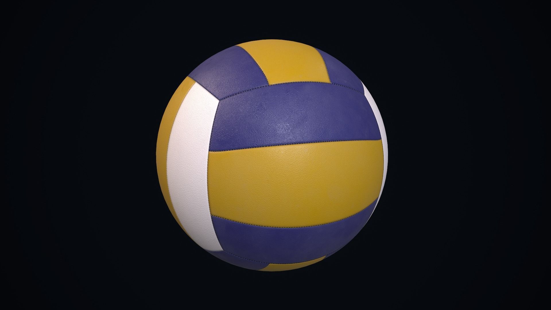 Volleyball ball Low-poly 3D model_1