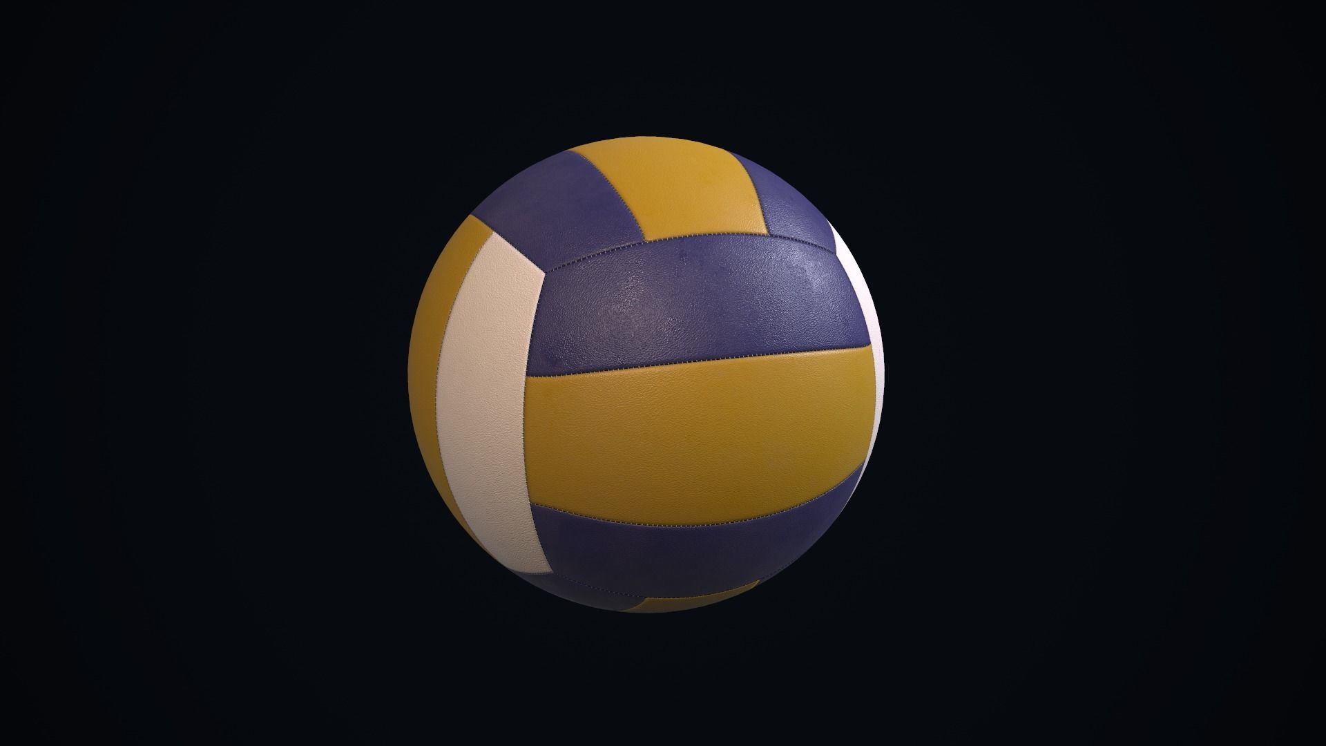 Volleyball ball Low-poly 3D model_12