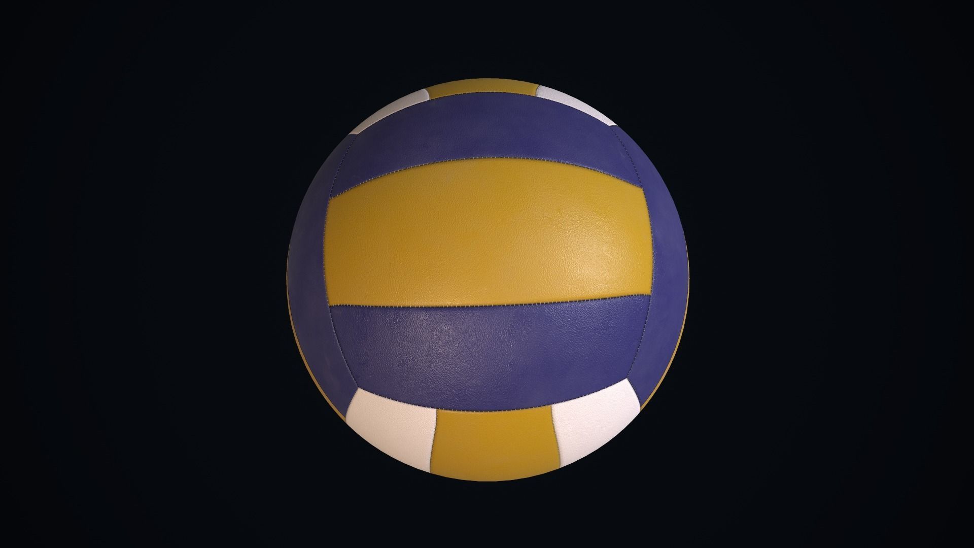 Volleyball ball Low-poly 3D model_3