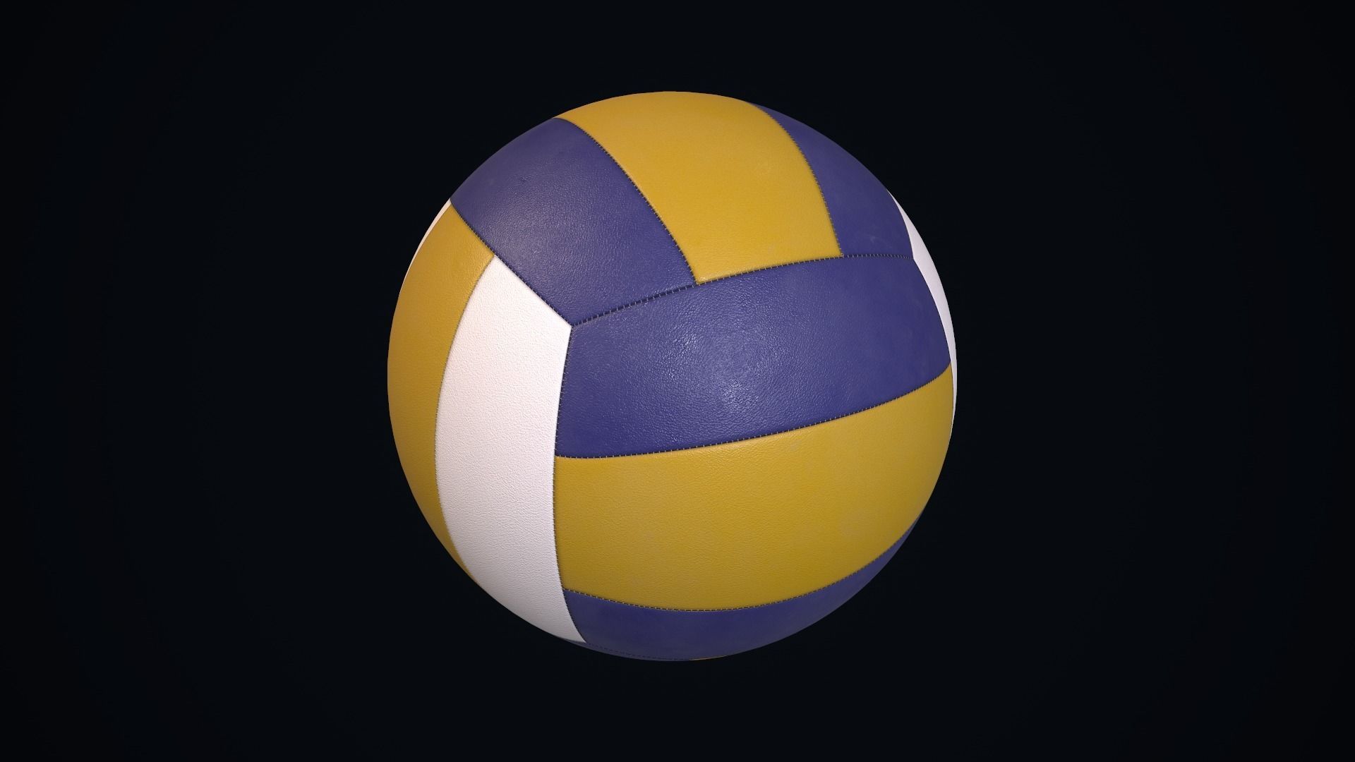 Volleyball ball Low-poly 3D model_2