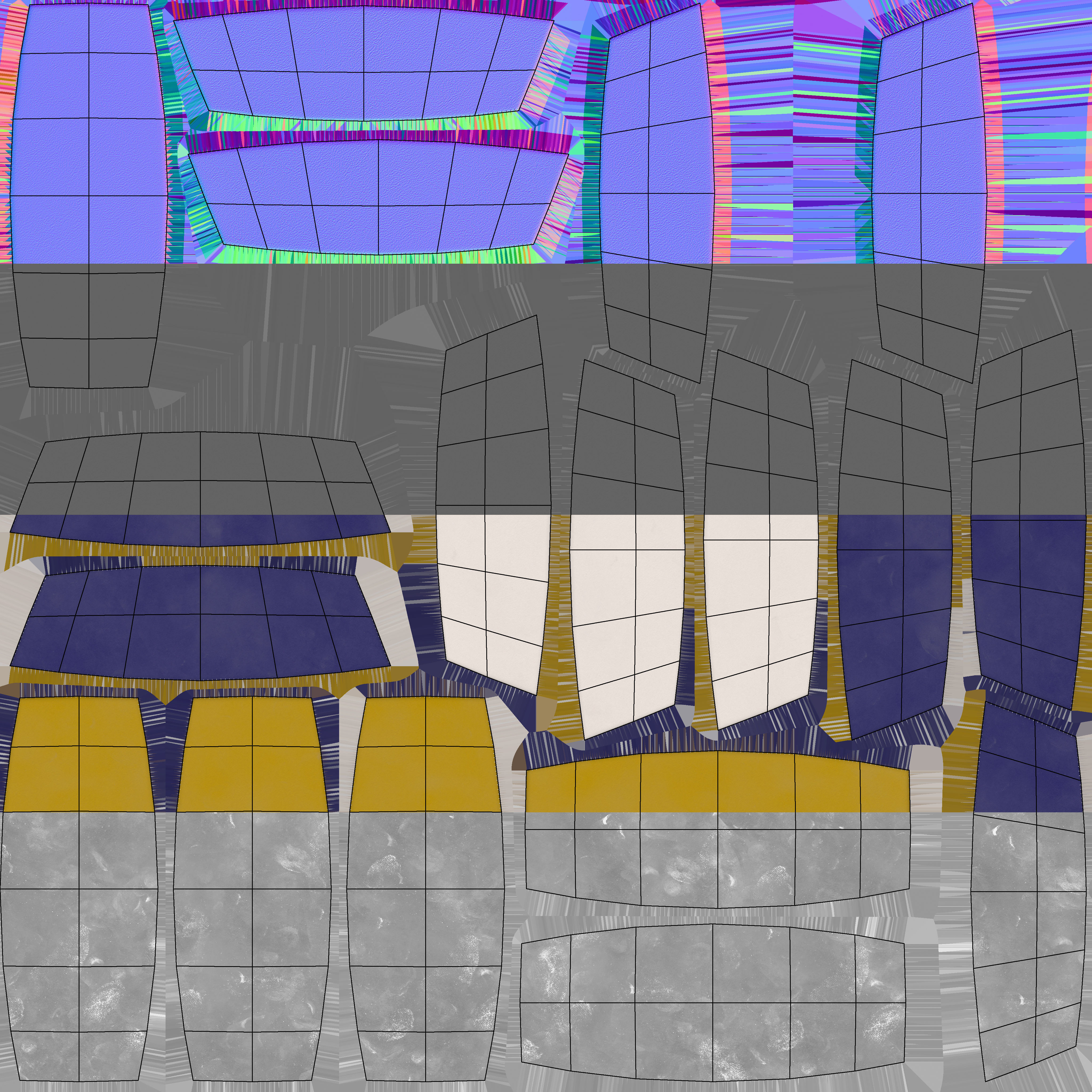 Volleyball ball Low-poly 3D model_19