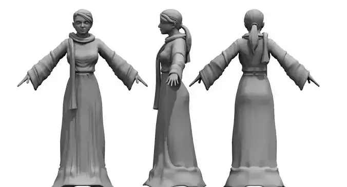 indian girl 3d model