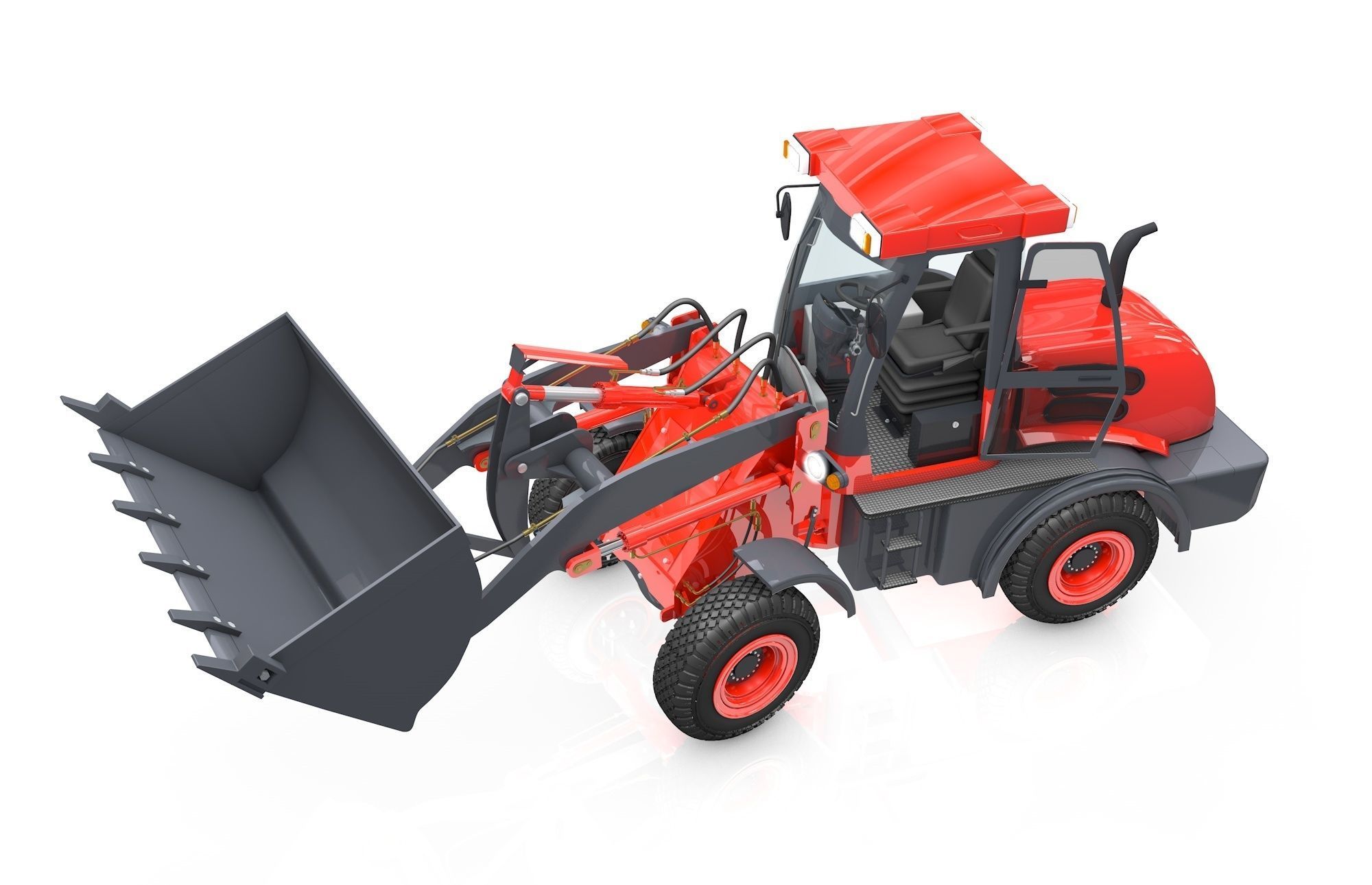 Wheel Loader  Animated 3D model_9