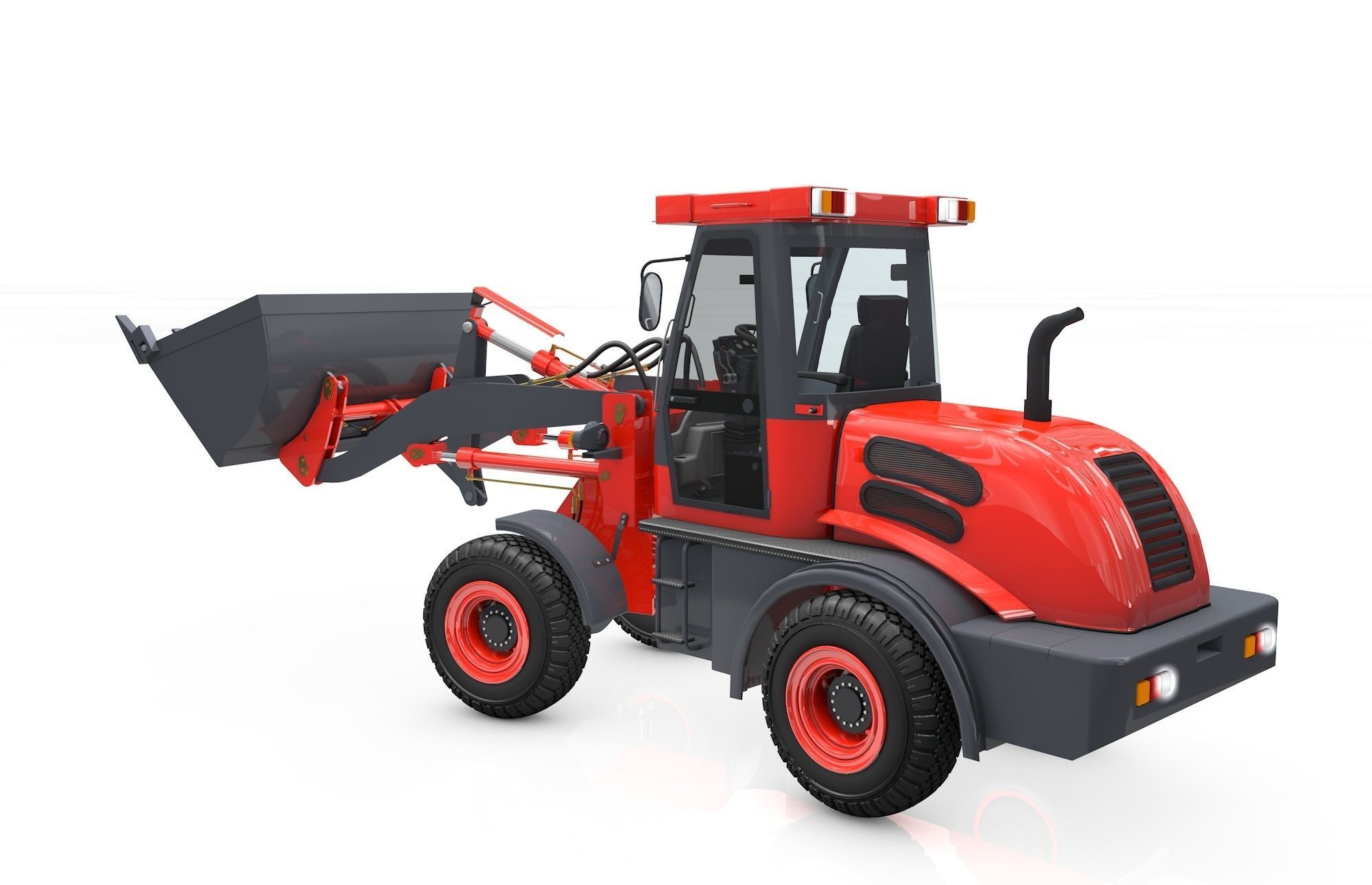 Wheel Loader  Animated 3D model_7