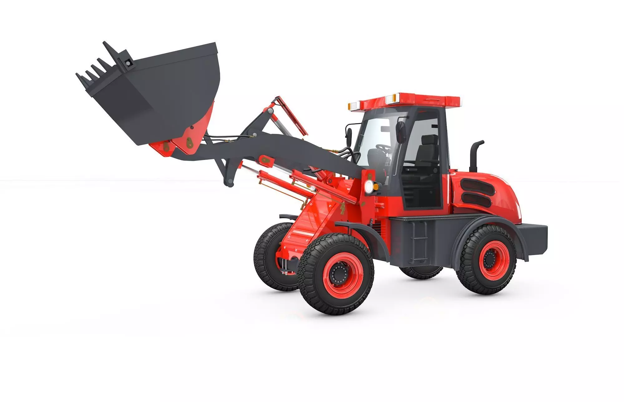 Wheel Loader  Animated 3D model_0