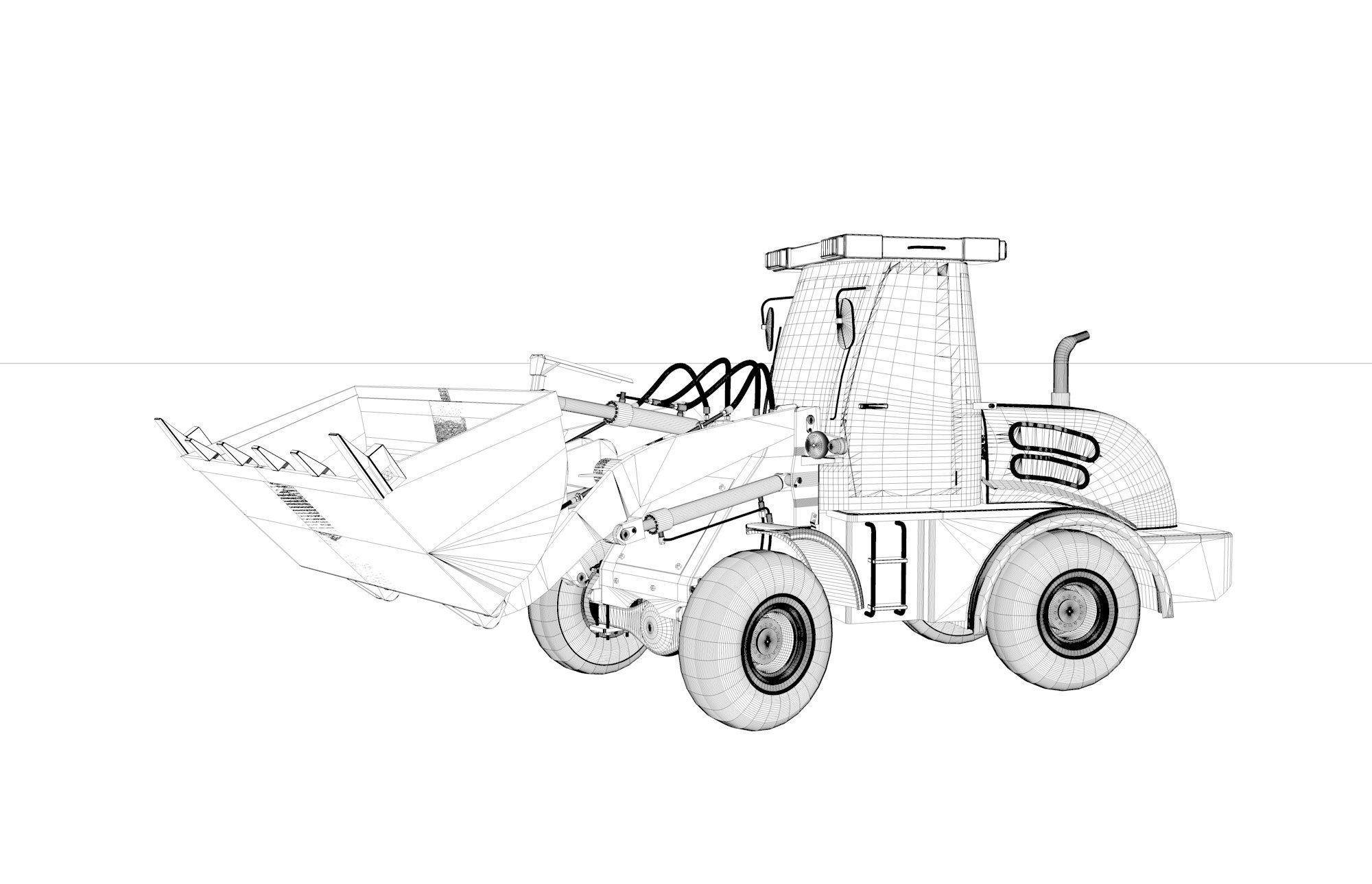 Wheel Loader  Animated 3D model_28
