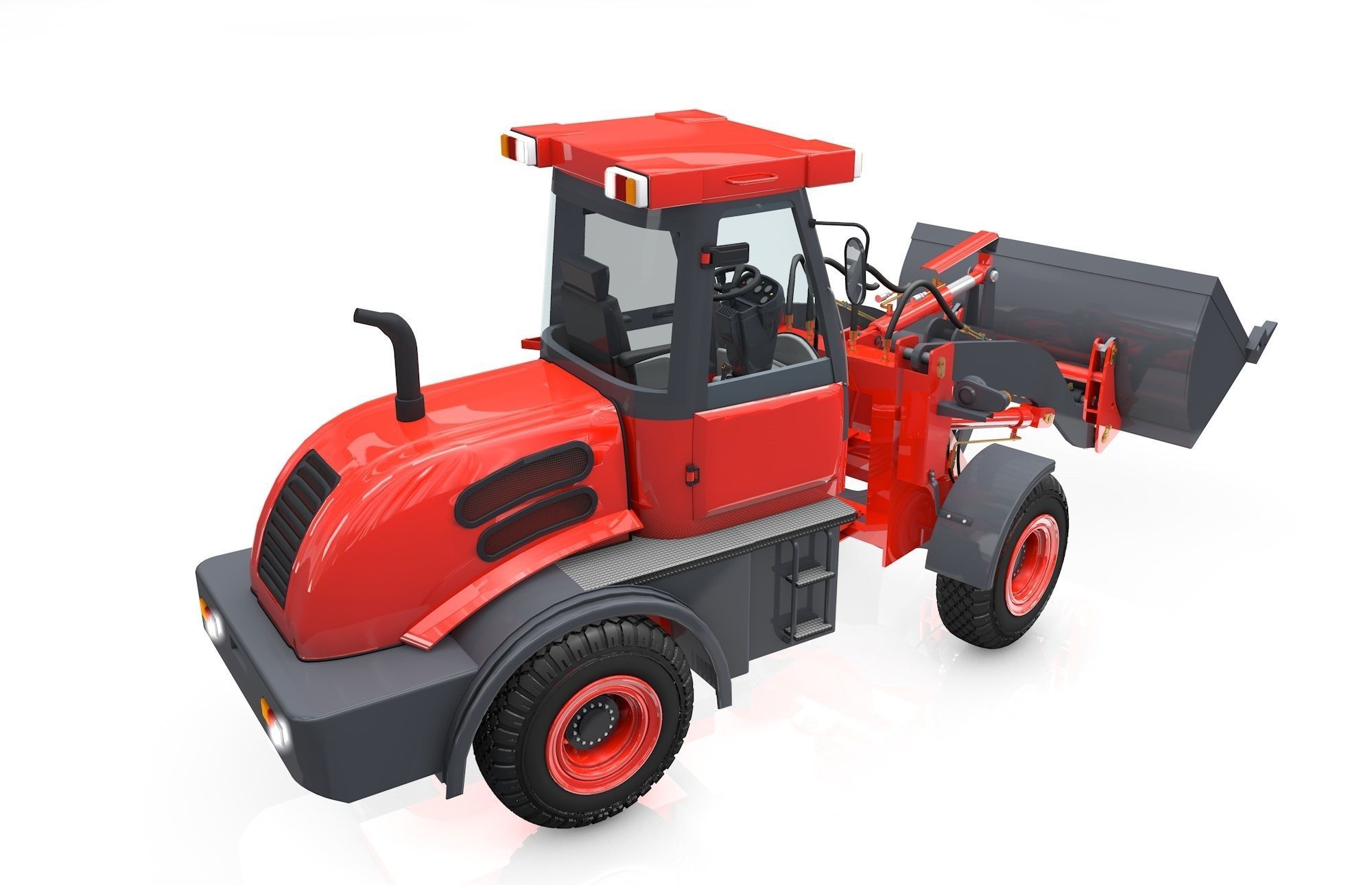 Wheel Loader  Animated 3D model_10