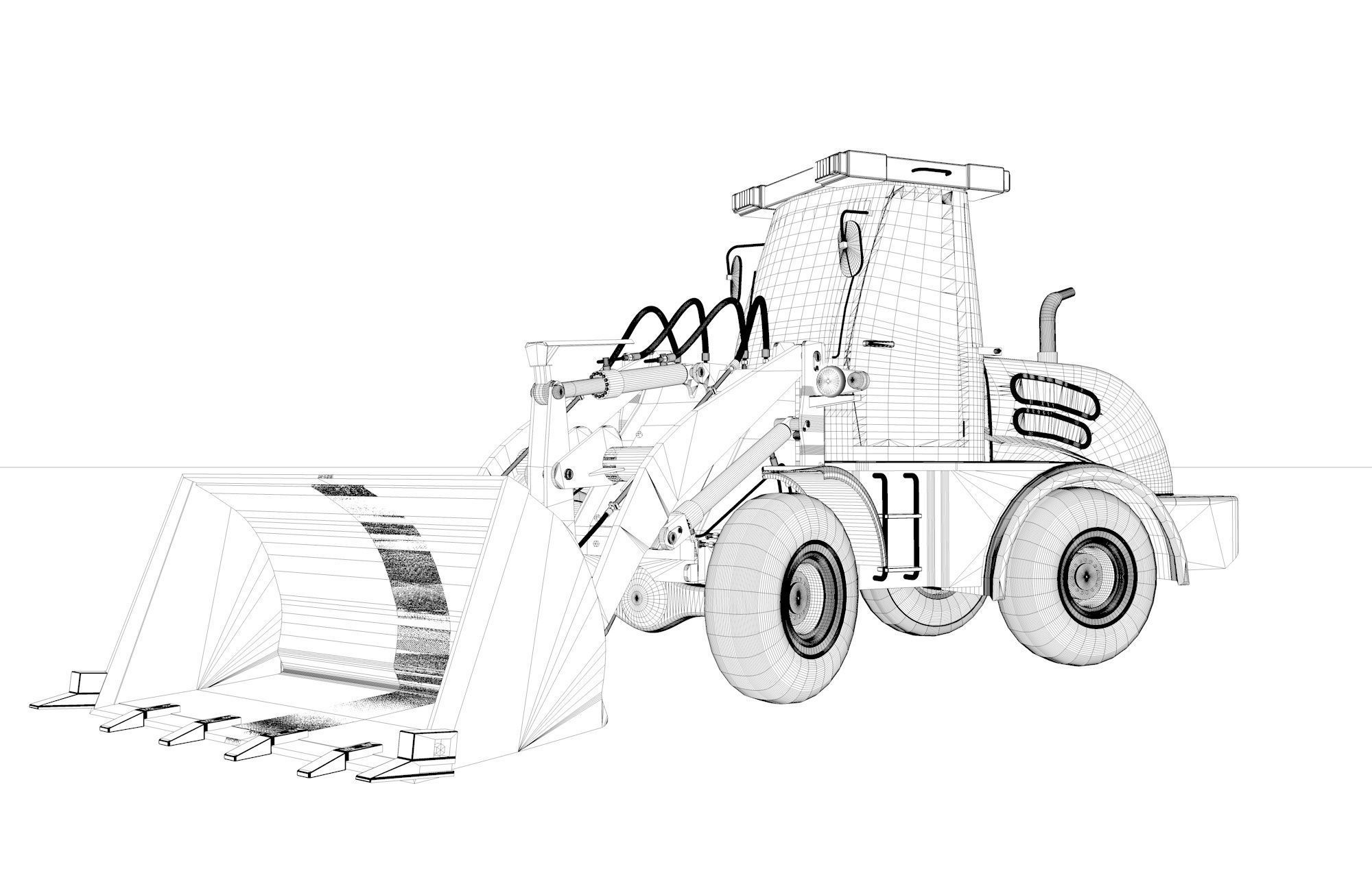 Wheel Loader  Animated 3D model_29