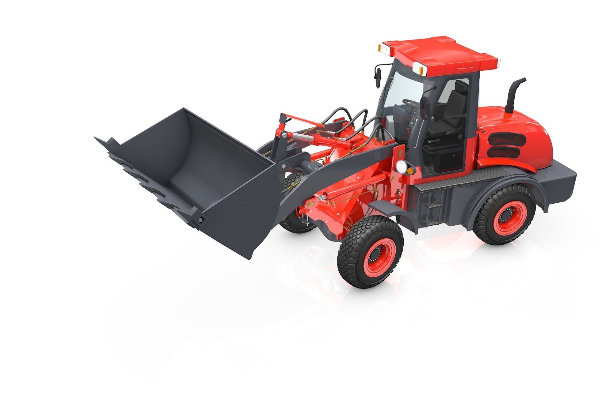 Wheel Loader  Animated 3D model_12