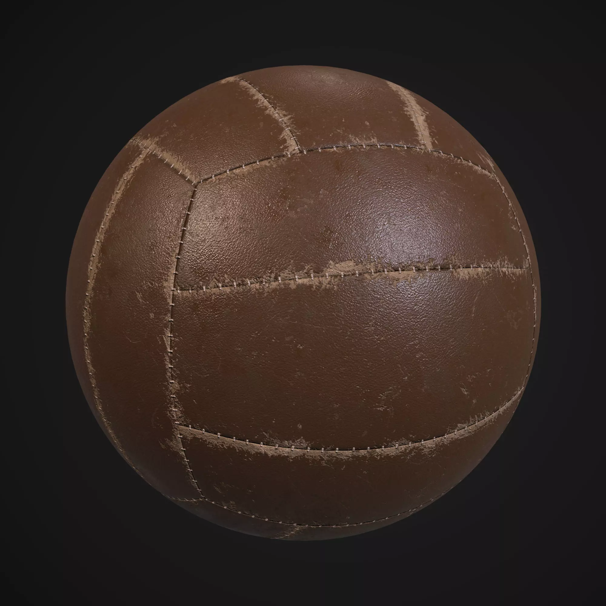 Old volleyball ball Low-poly 3D model