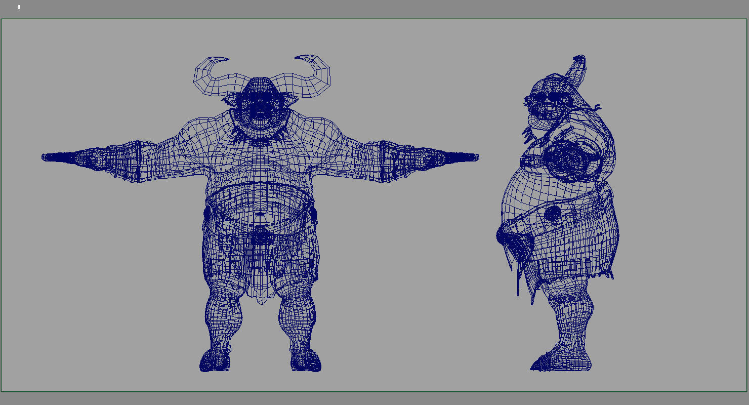 wild forest man cartoon4  3d model 3D model_6