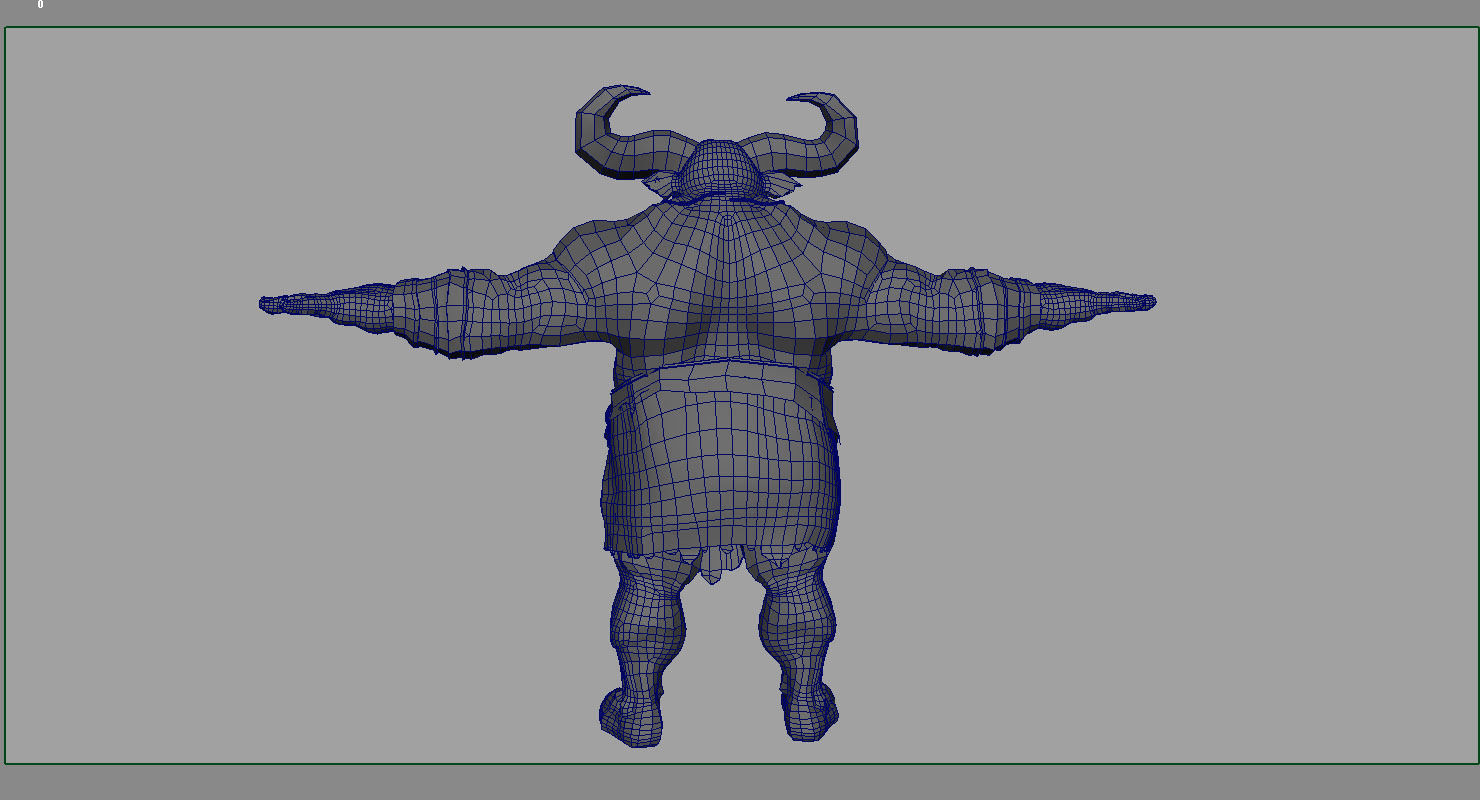 wild forest man cartoon4  3d model 3D model_4