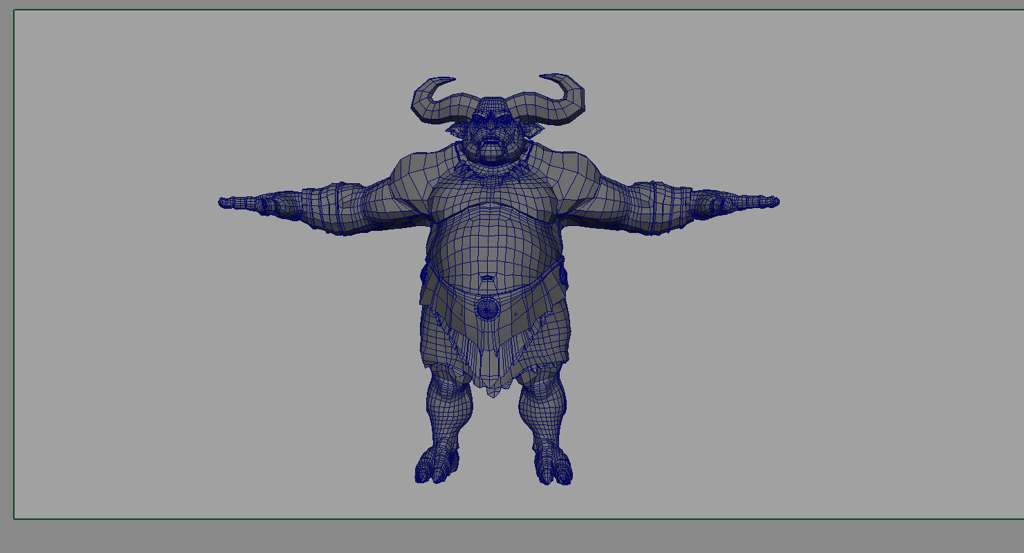 wild forest man cartoon4  3d model 3D model_3