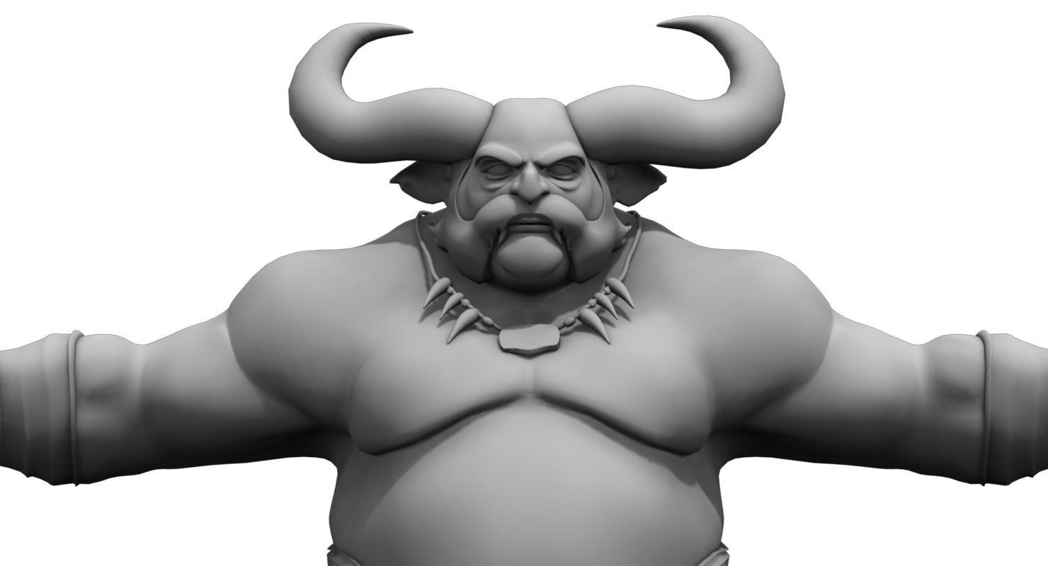 wild forest man cartoon4  3d model 3D model_1