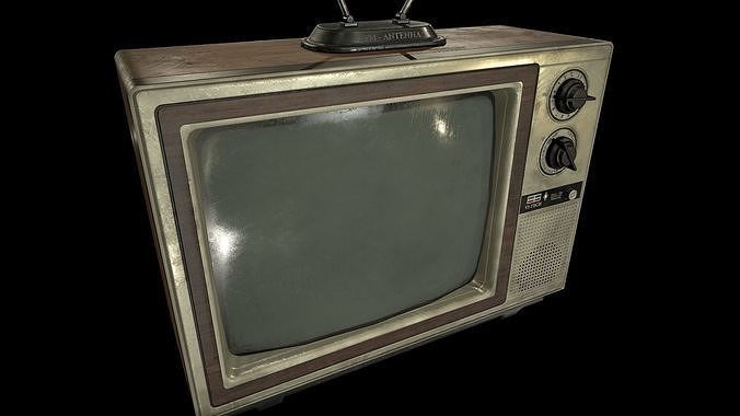 Vintage TV Low-poly 3D model